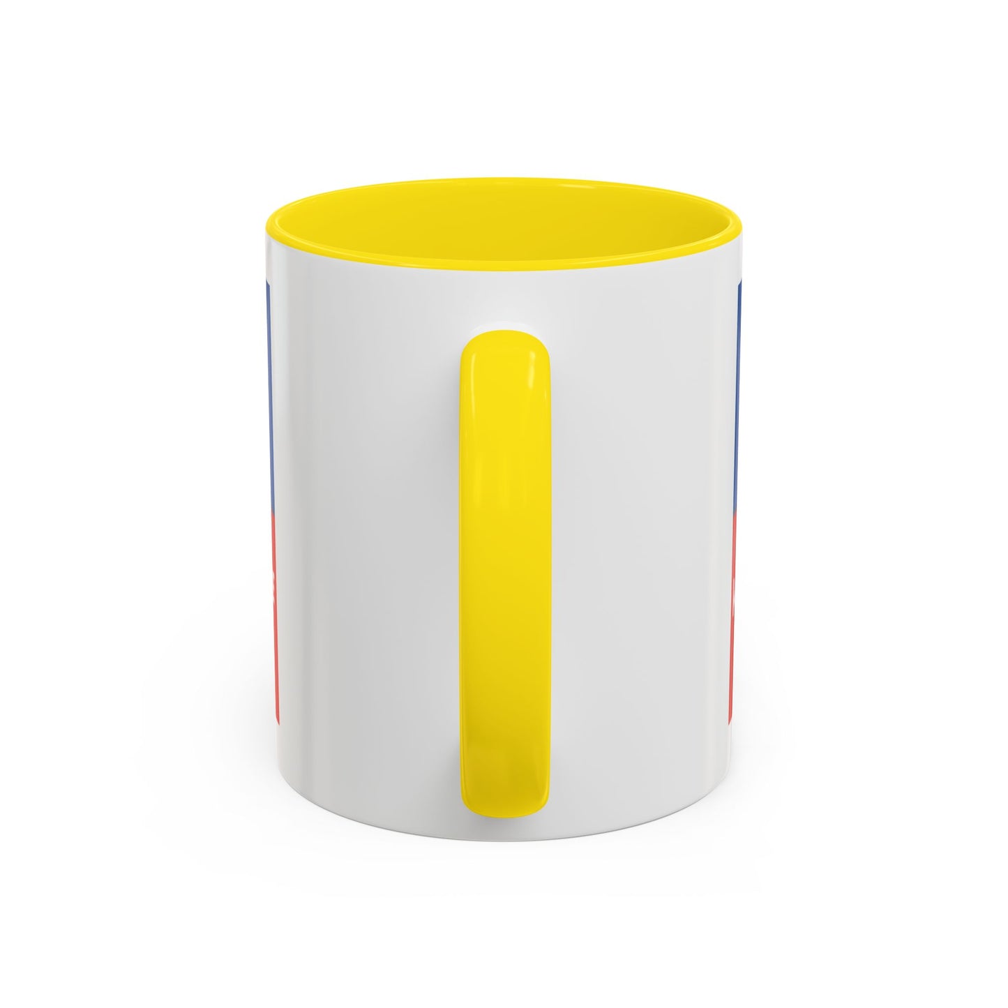 Taza de cerámica con diseño de canal y papel en estilo haitiano, ideal para café, té y decoraciones de cocina u oficina.