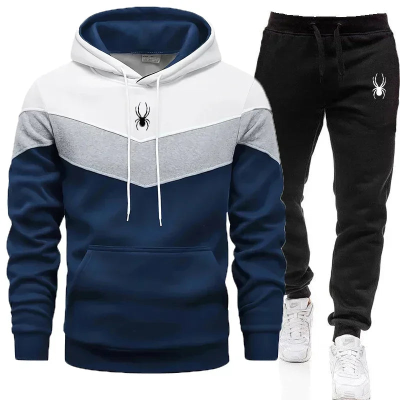 Sudadera casual tricolor para hombre de Dreamblue, ropa deportiva de alta calidad para jogging y uso diario, estilo moderno.