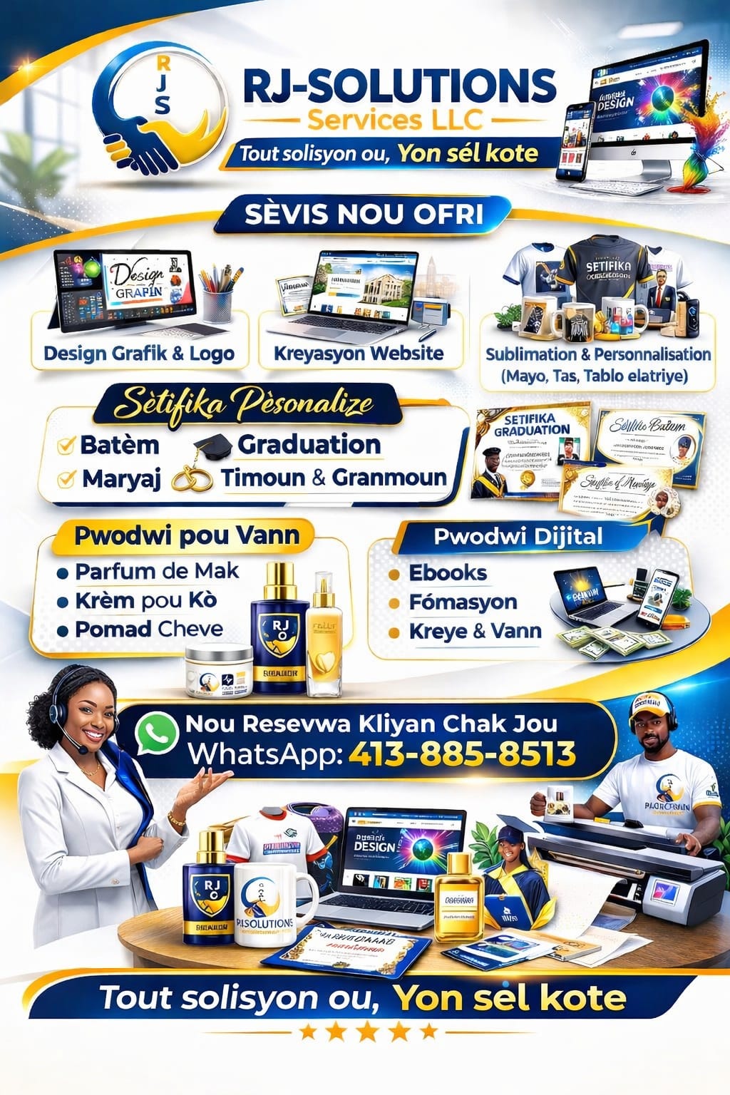 Descubre RJ-Solutions Services LLC: Diseño, tecnología y productos personalizados para tu éxito