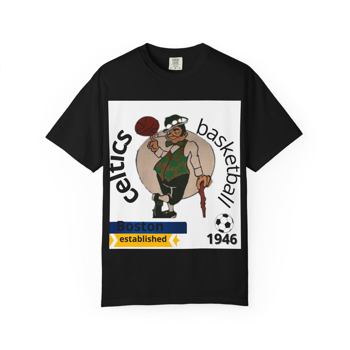 Camiseta unisex de los Boston Celtics Legends Tribute de Comfort Colors, camiseta de baloncesto para fans y adolescentes, marca Printify