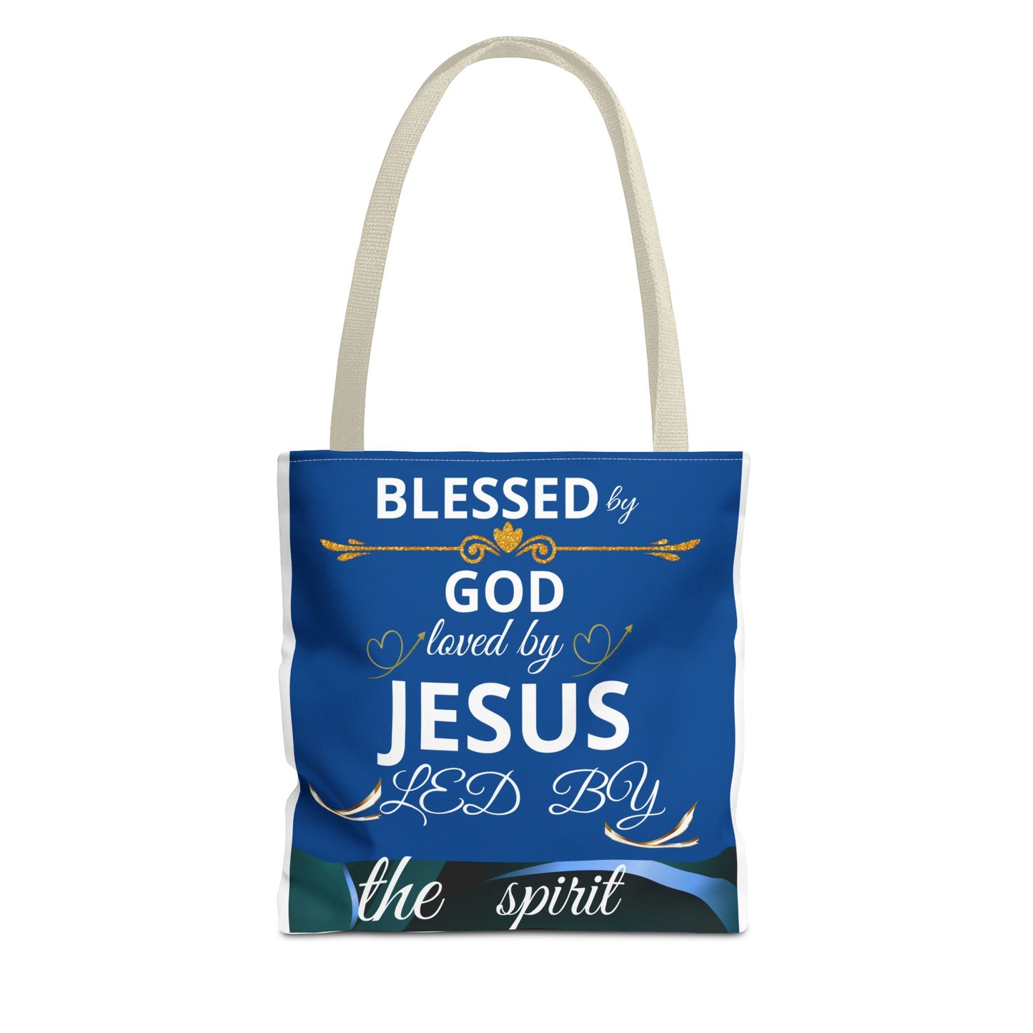 Bolso de mano inspirador de Christian Mom con mensaje de confiar en Dios, agradecida y bendecida, bolso religioso de Printify.