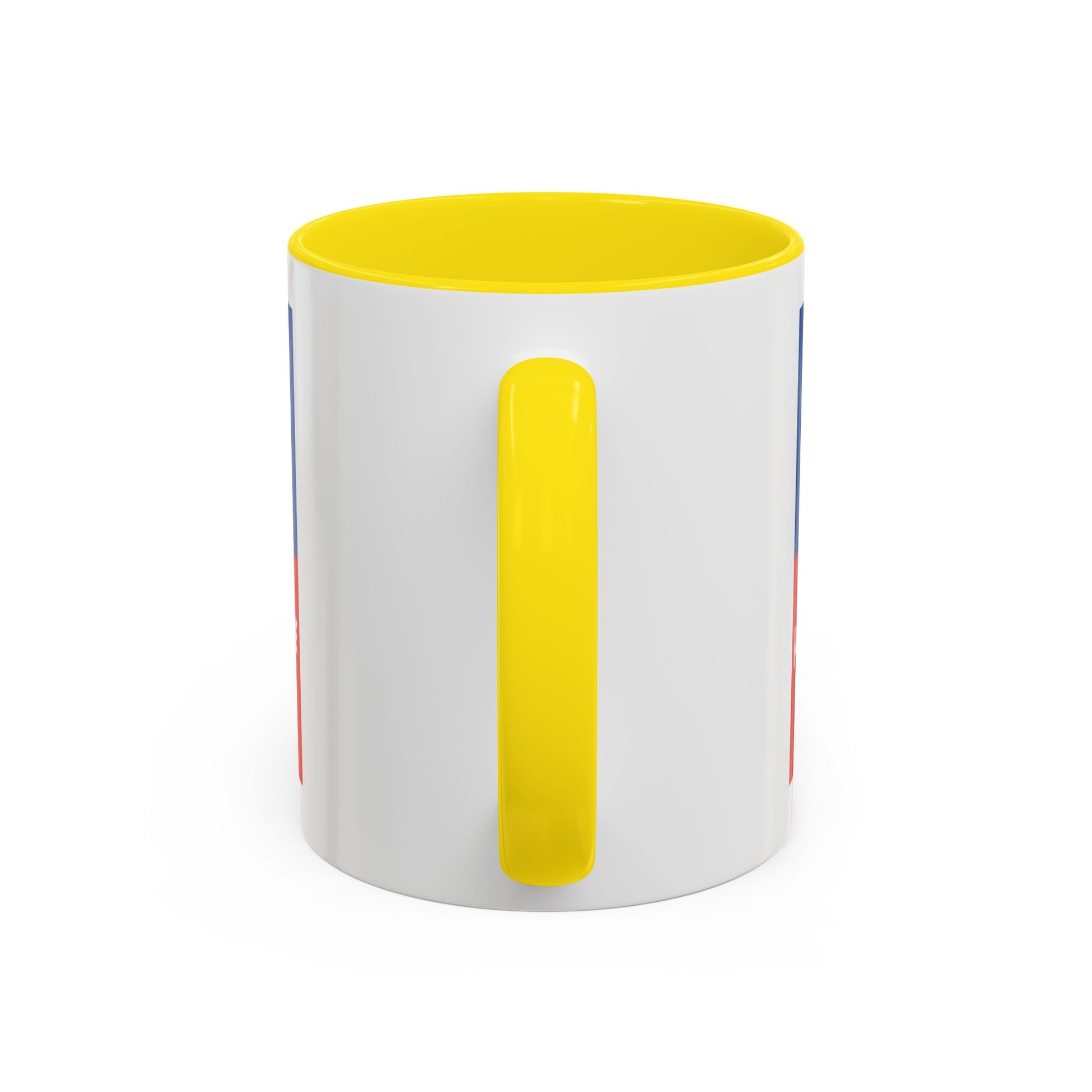 Taza de cerámica con diseño de canal y papel en estilo haitiano, ideal para café, té y decoraciones de cocina u oficina.