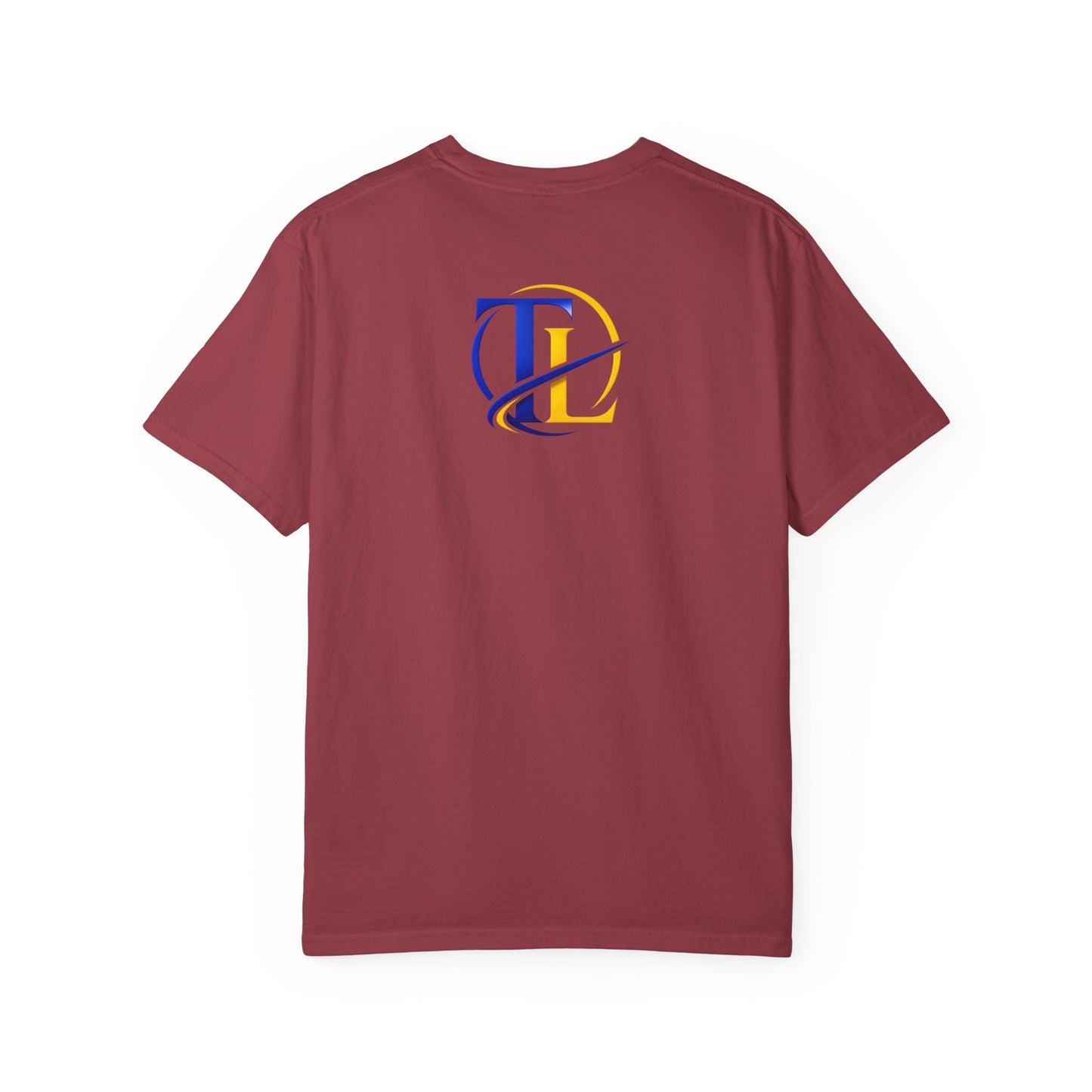 Camiseta de algodón premium TUSHLIFE para uso diario, de estilo simple y cómodo, en color blanco, con logotipo en el pecho.