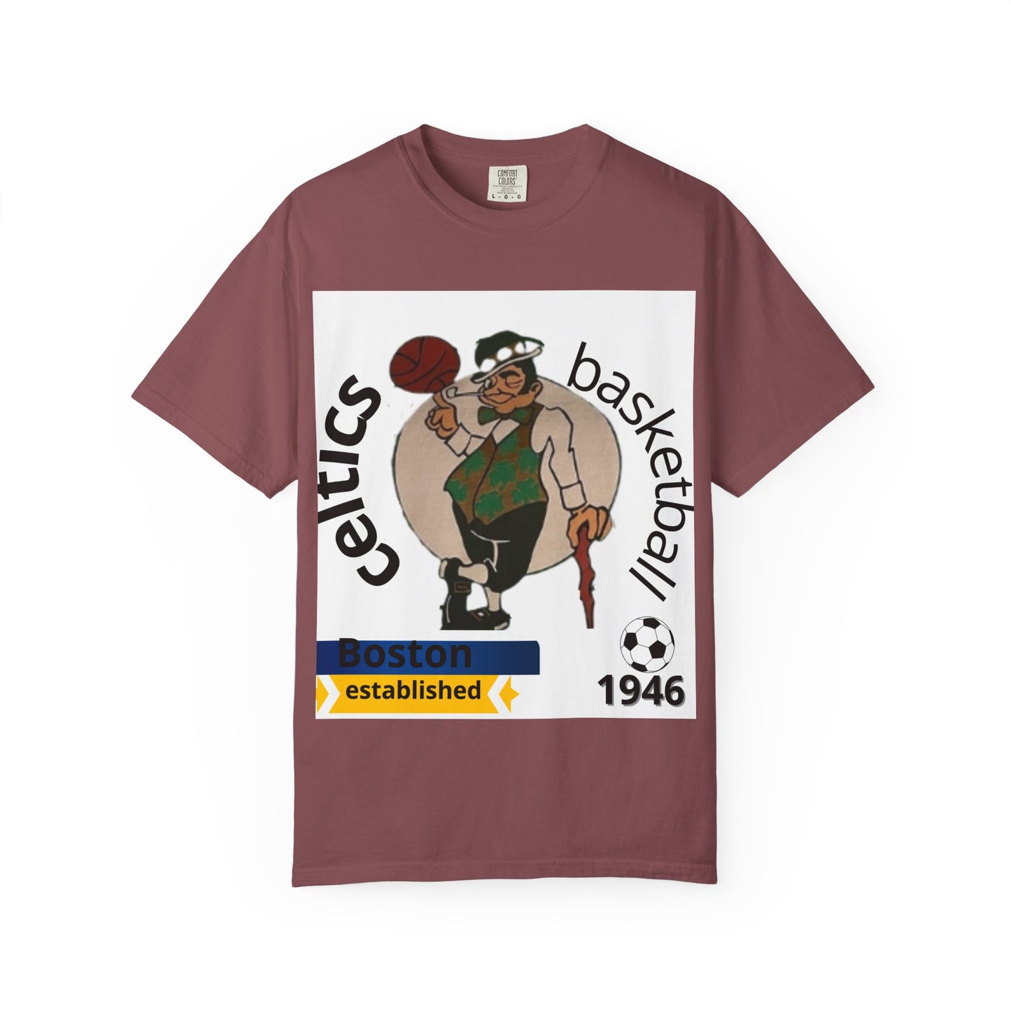 Camiseta unisex de los Boston Celtics Legends Tribute de Comfort Colors, ropa de deporte para fanáticos del baloncesto.