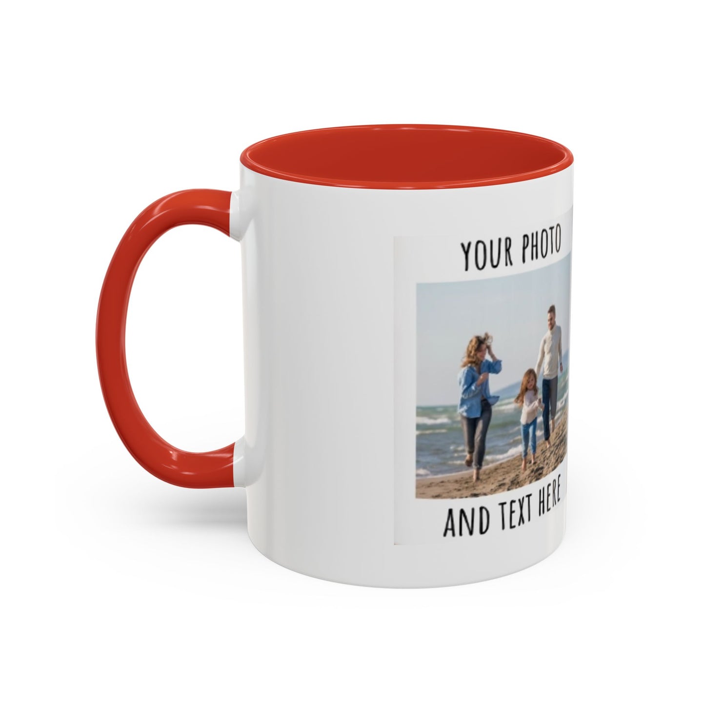 Taza de café para pareja de cerámica Printify, con diseño personalizado para esposa y esposo, en tamaños de 11oz y 15oz.