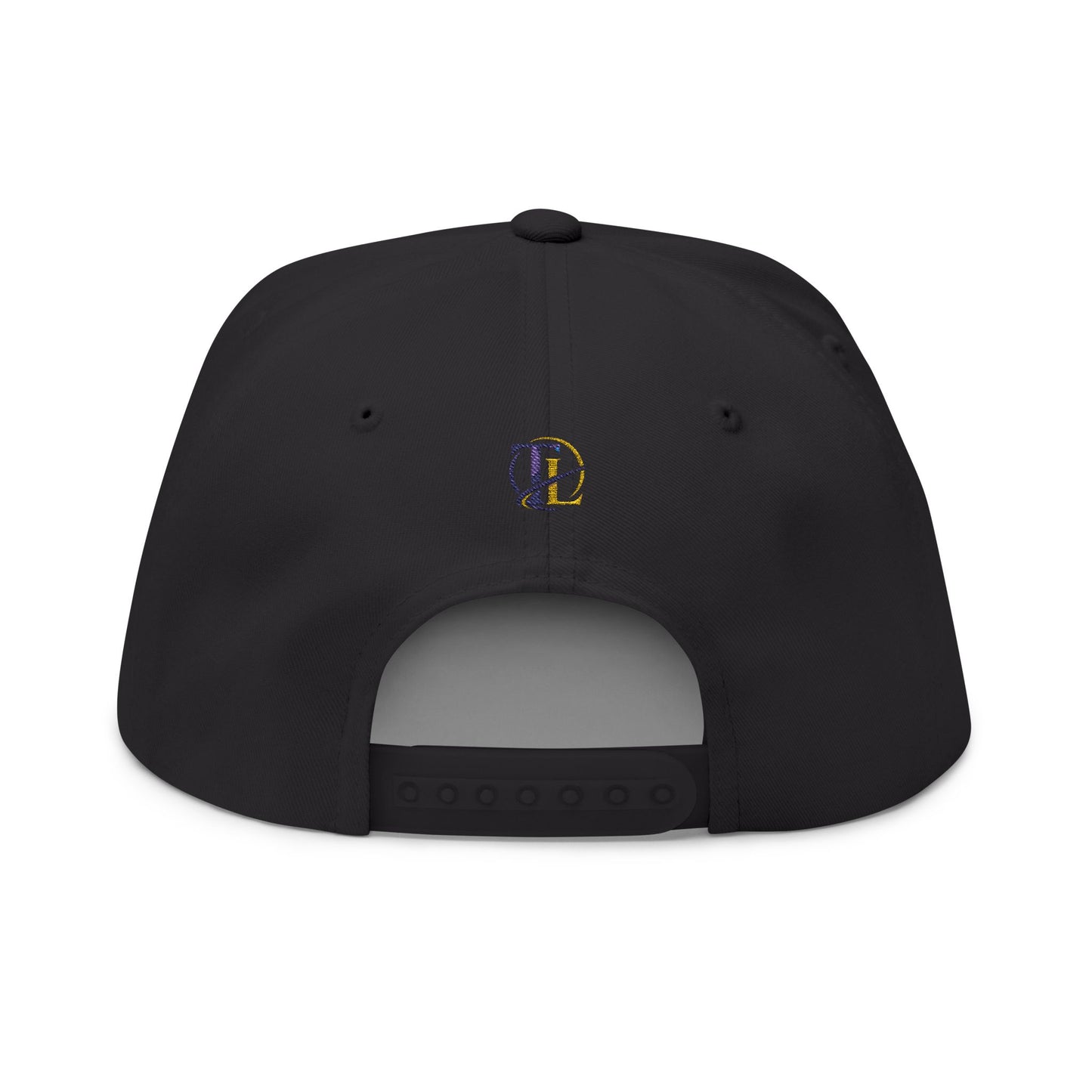 Gorra trucker TushLife con bordado de llama, malla y cierre snapback de marca Printify, color negro y diseño llamativo
