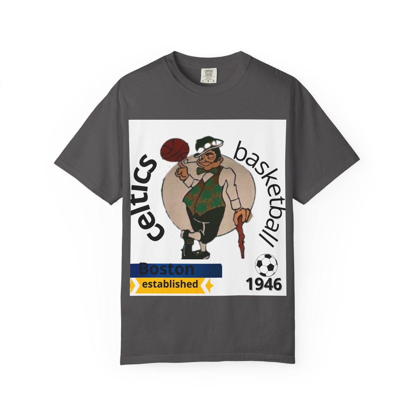 Camiseta unisex de los Boston Celtics Legends Tribute de Comfort Colors, ropa deportiva para fans y amantes del baloncesto.