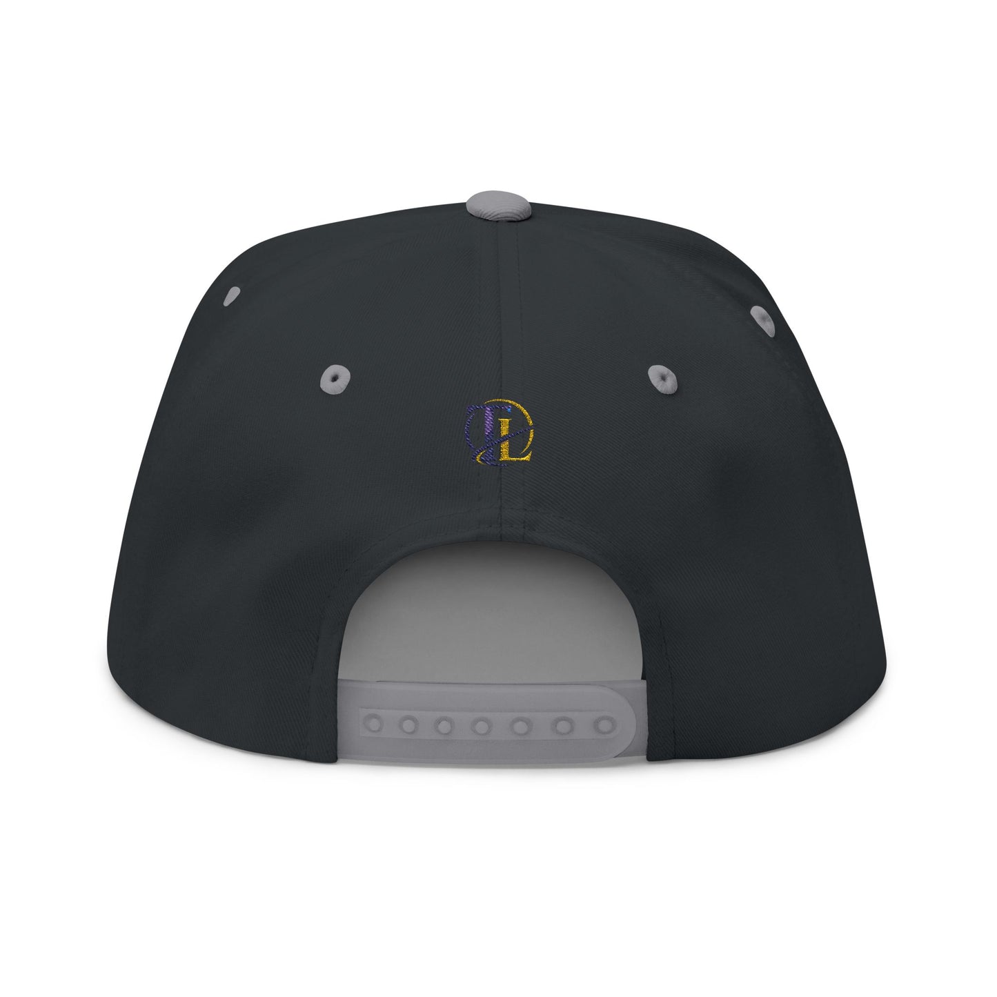 Gorra trucker TushLife con bordado de llamas y malla, tapa ajustable con cierre snapback, marca Printify.