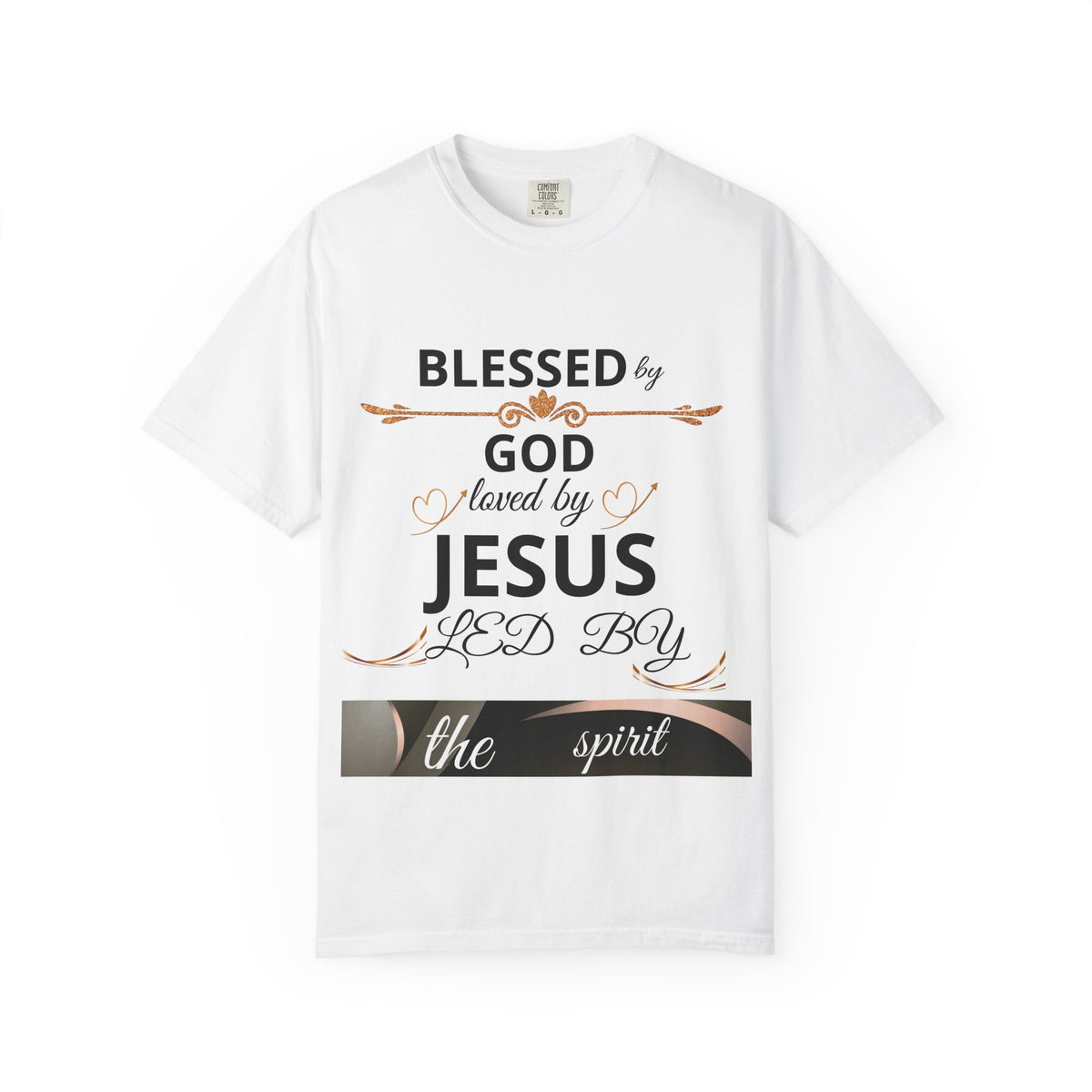 Camisa unisex Blessed by God de Printify con diseño religioso, ideal para iglesia, familia y viajes, ropa de fe cristiana.