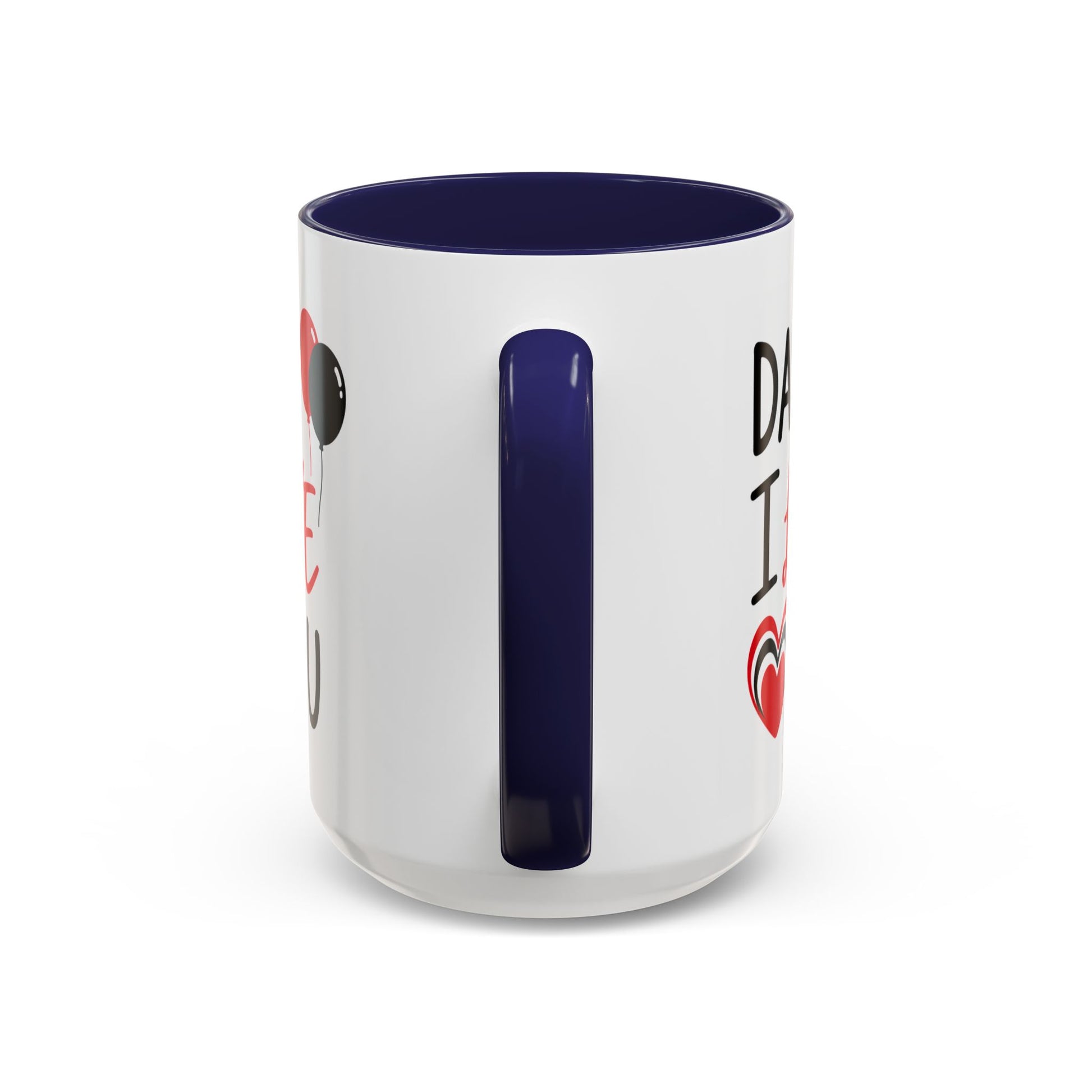 Taza de café Printify "Daddy I Love You" para Día del Padre, cerámica de 11 oz con mensaje sentimental, vista frontal.