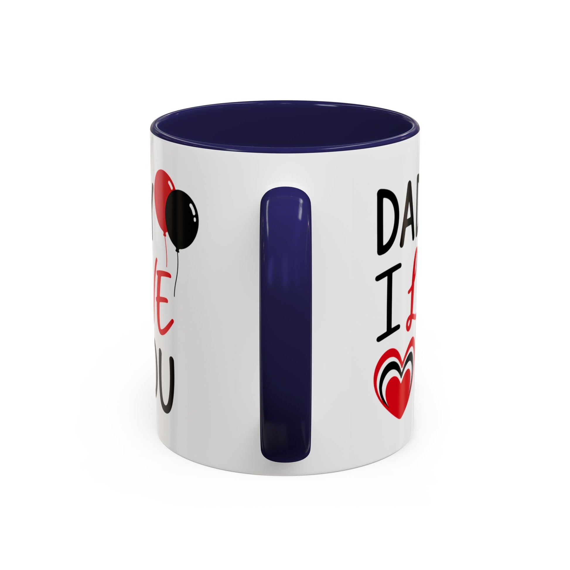Taza de café Printify "Daddy I Love You" para el Día del Padre, 11 oz, diseño con mensaje afectuoso en cerámica blanca.