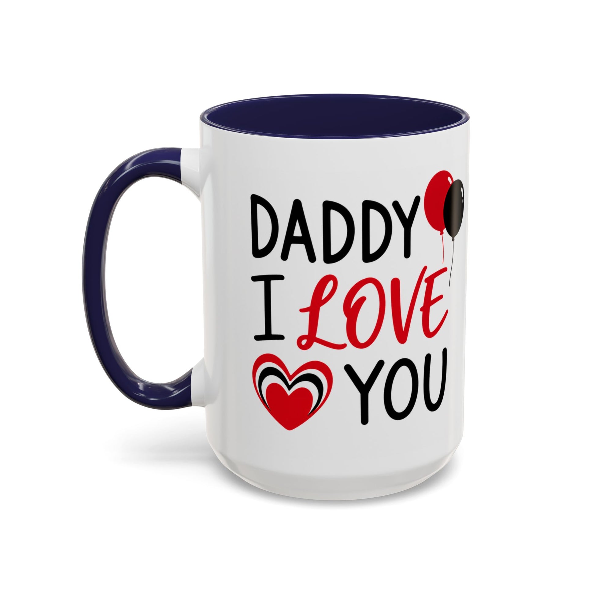 Taza de café de 11 oz con mensaje "Daddy I Love You" de Printify, perfecta para regalar en el Día del Padre.