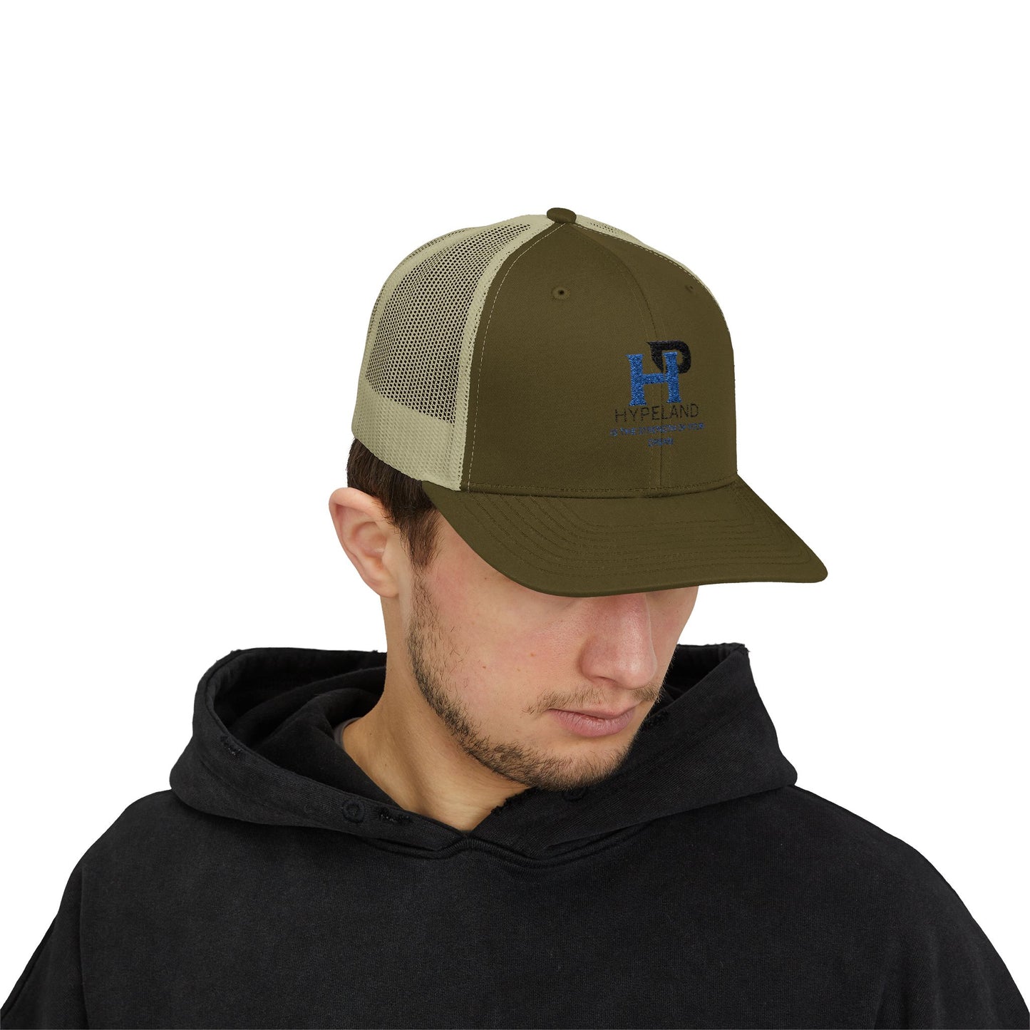 Gorra trucker deportiva Dreamblue, estilo snapback casual para exteriores, verano y ocasiones informales.