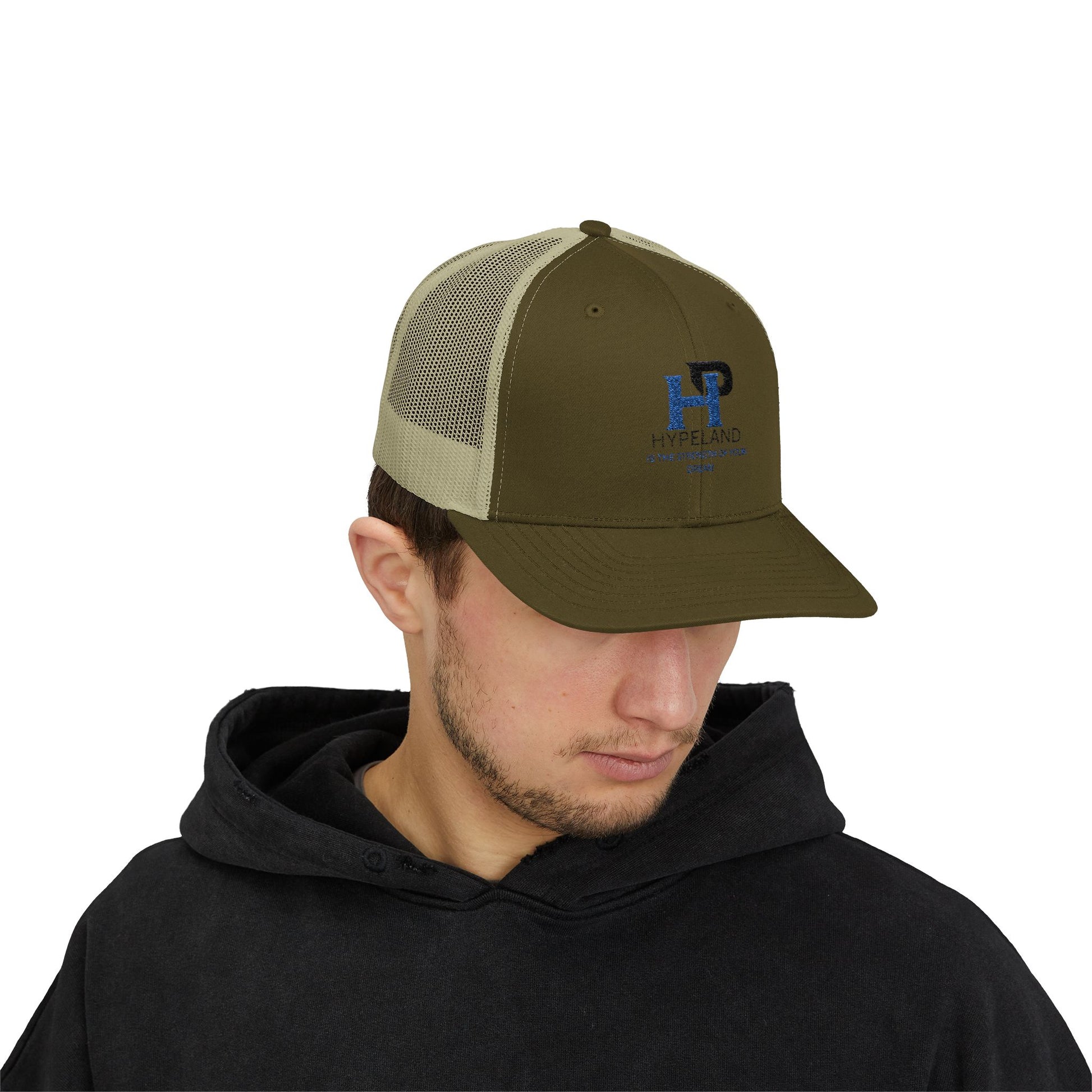 Gorra trucker deportiva Dreamblue, estilo snapback casual para exteriores, verano y ocasiones informales.