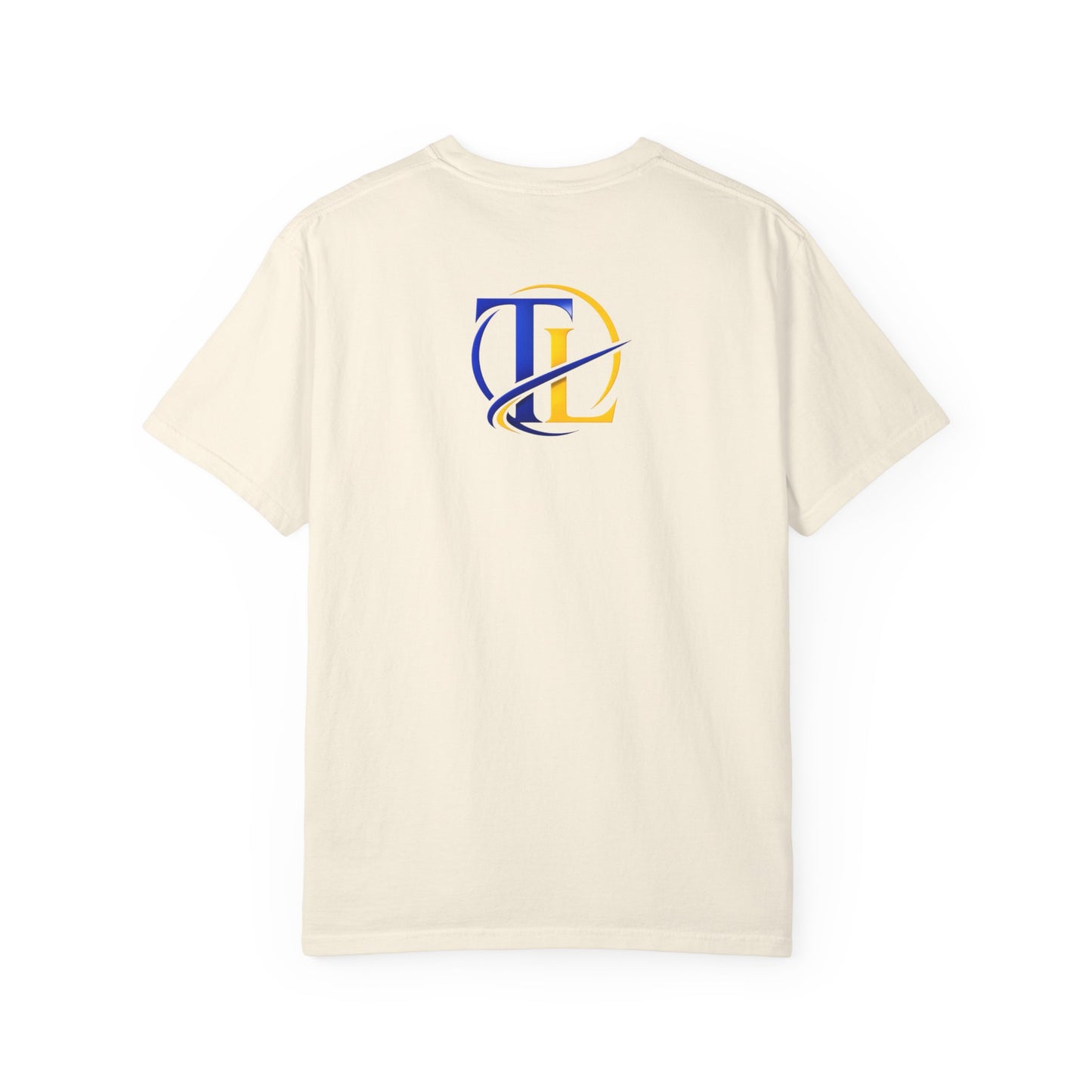 Camiseta de algodón premium TUSHLIFE, camiseta para uso diario, color blanco, vista frontal, marca Printify.
