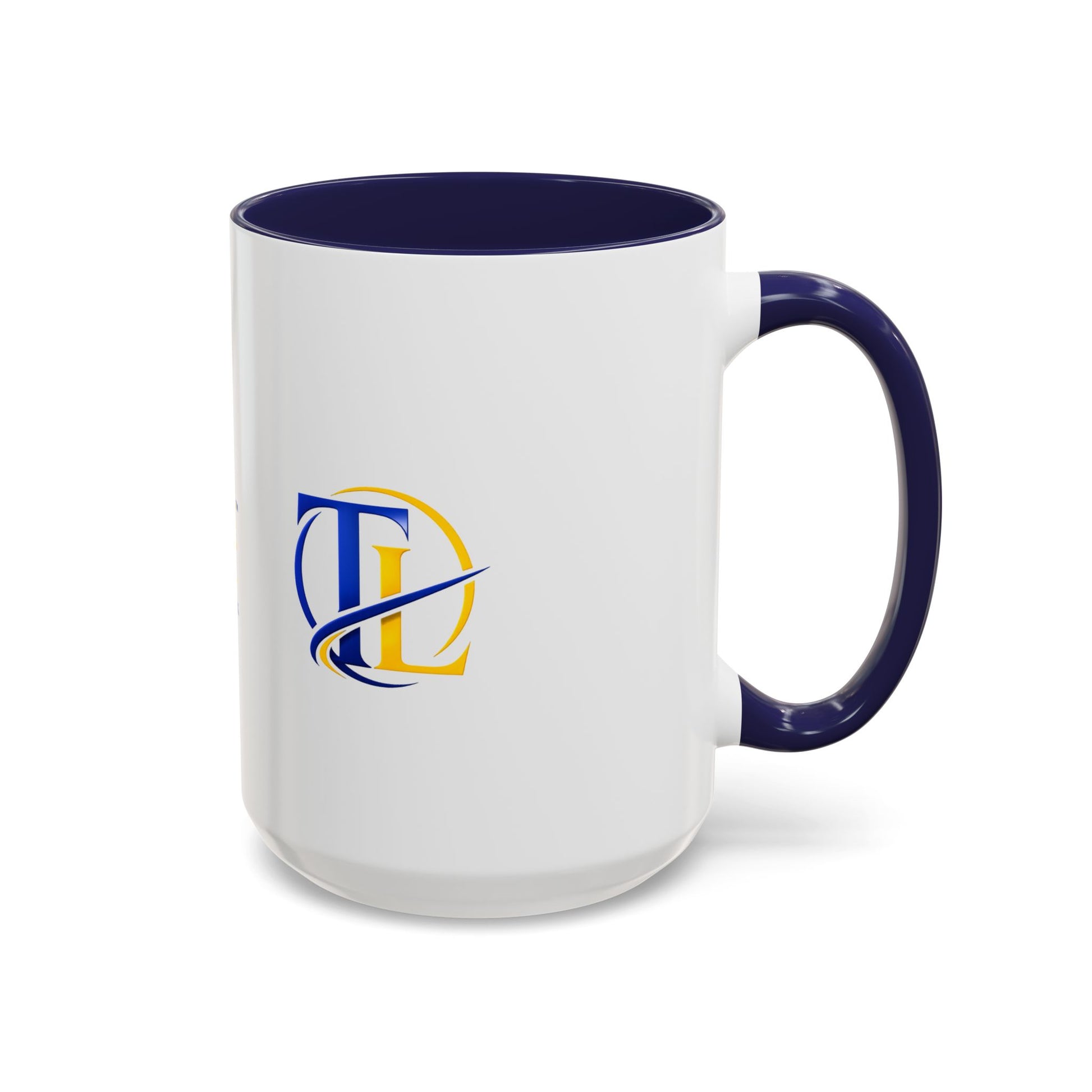Taza de cerámica TUSHLIFE Premium para café, en tamaños elegantes de 11oz y 15oz, con diseño impreso en blanco y negro.