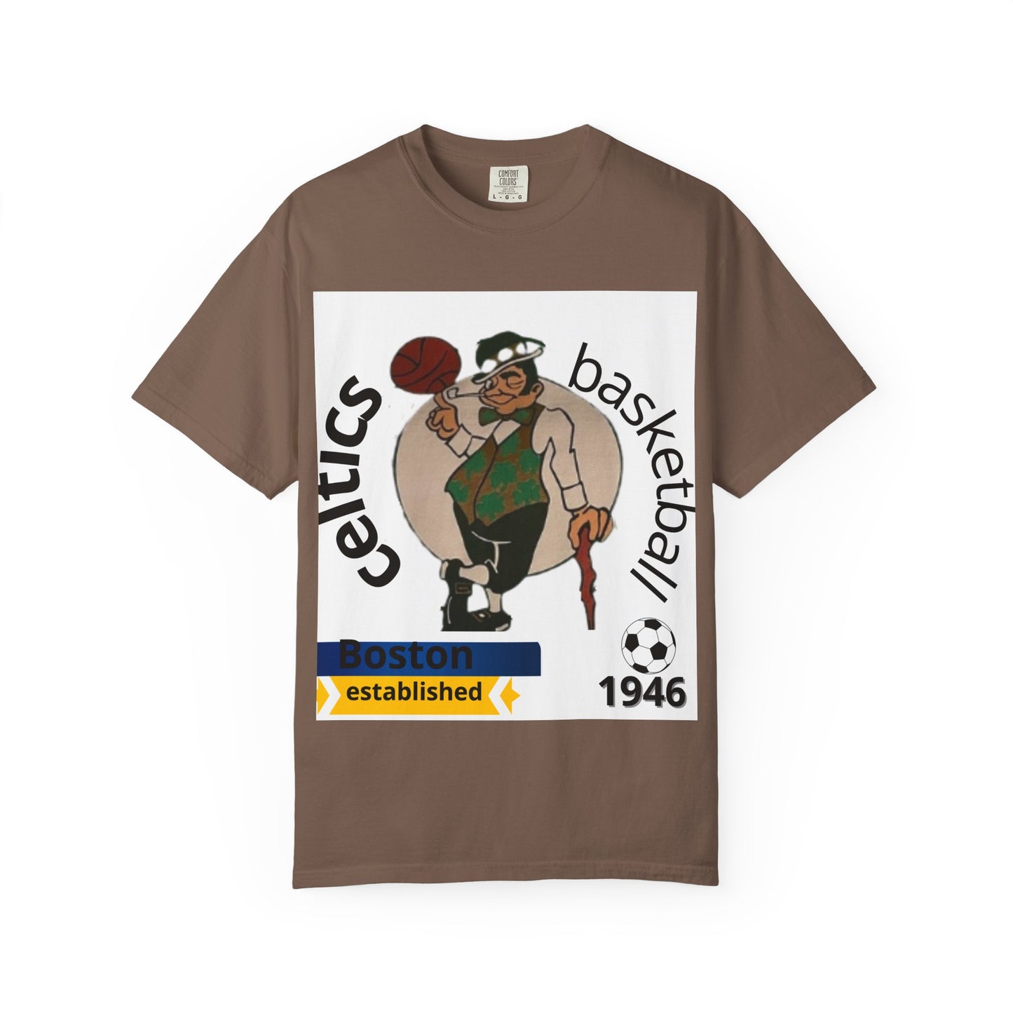 Camiseta unisex Boston Celtics Legends Tribute de Comfort Colors, ropa deportiva para fanáticos del baloncesto, estilo casual.