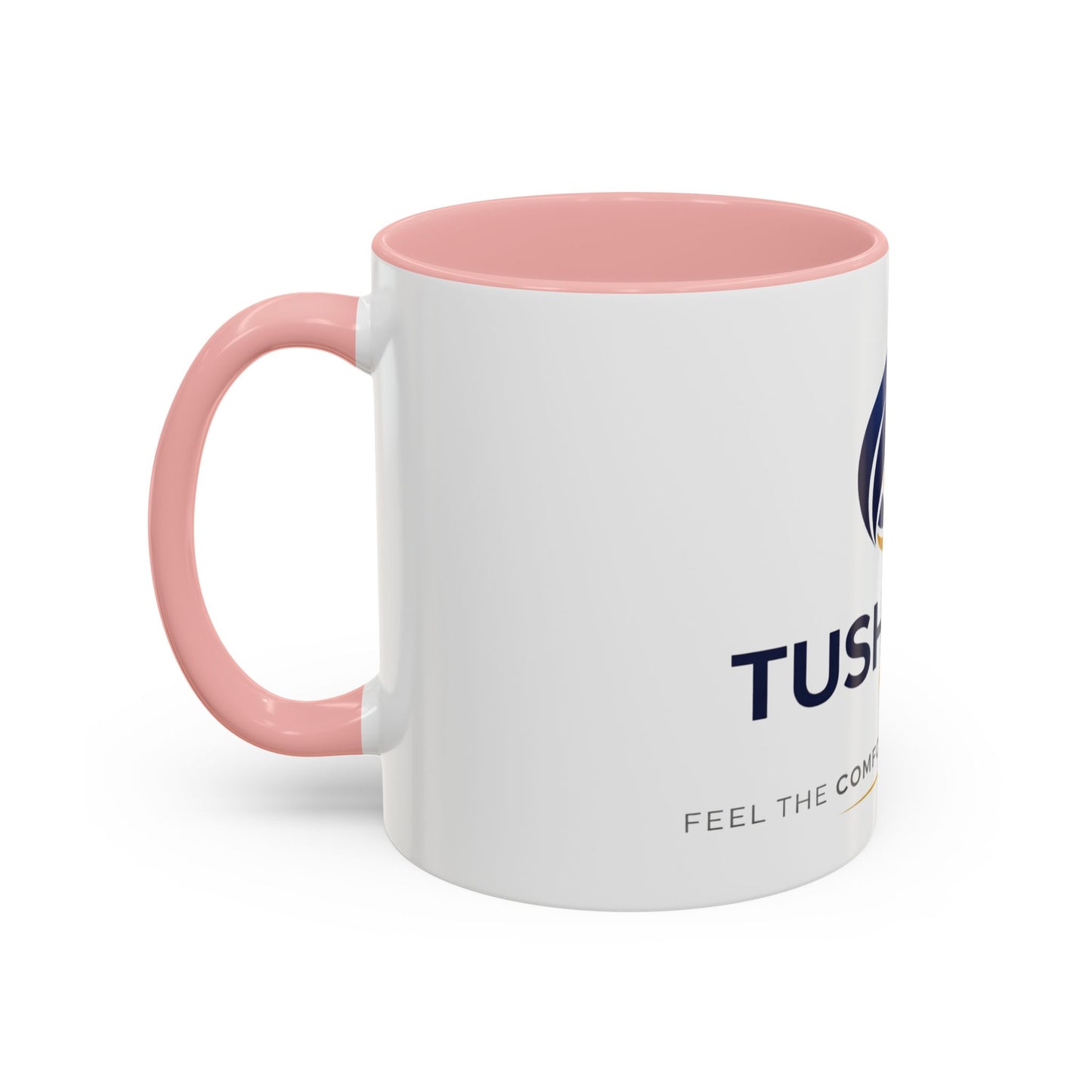 Taza de café TushLife de 11oz o 15oz con diseño de Printify, cerámica blanca con asa resistente y capacidad para café.