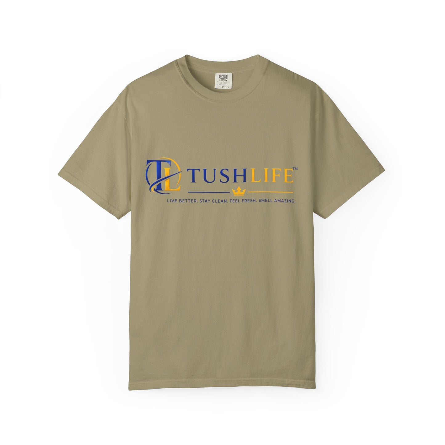 Camiseta básica de algodón premium de TUSHLIFE, camiseta cómoda para uso diario, en color blanco con diseño minimalista.