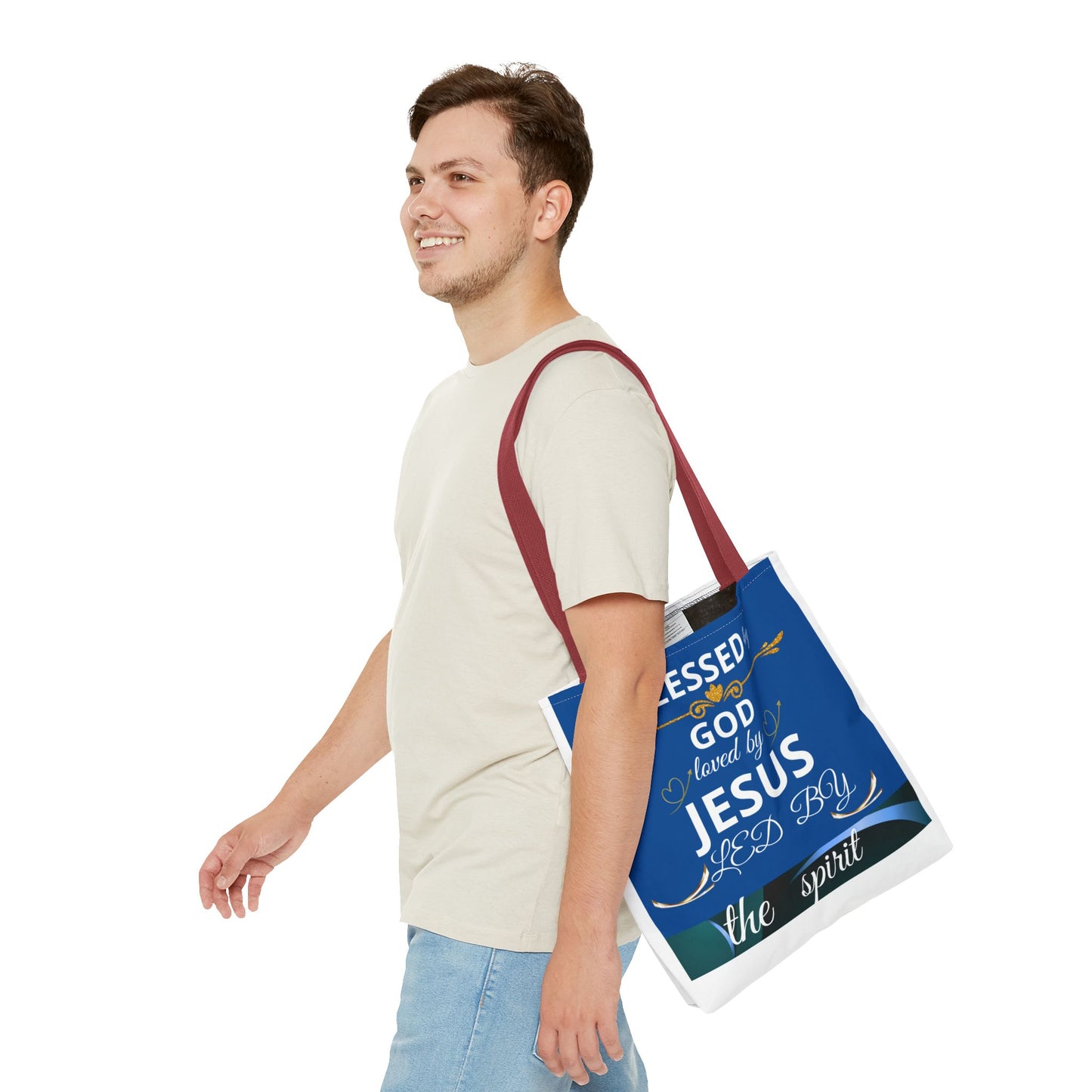 Bolso de mano inspirado de Christian Mom, con mensaje de confianza en Dios, para mujeres religiosas y agradecidas.