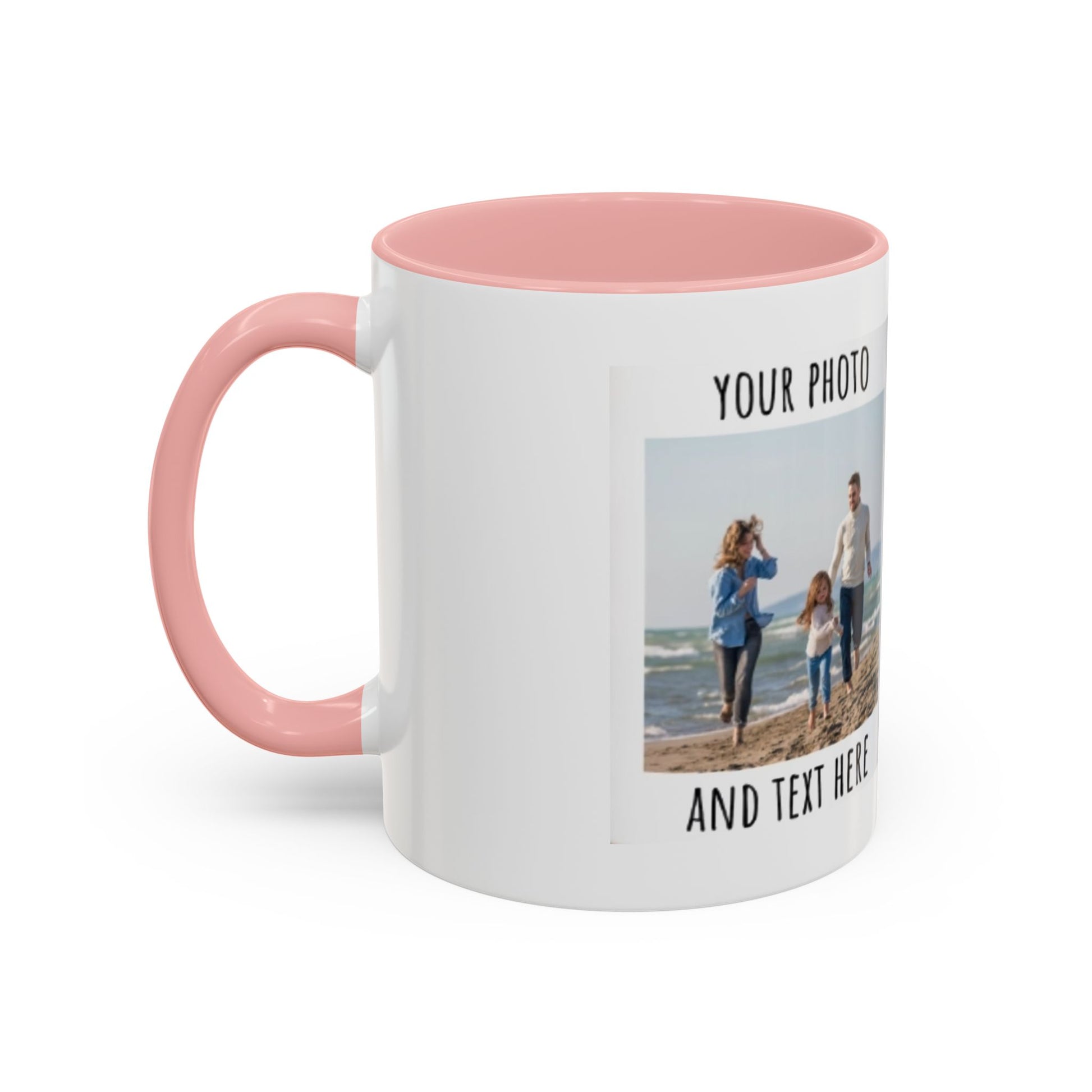 Taza de café para pareja de cerámica Printify, con diseño de amor y frases románticas, en tamaños de 11oz y 15oz.
