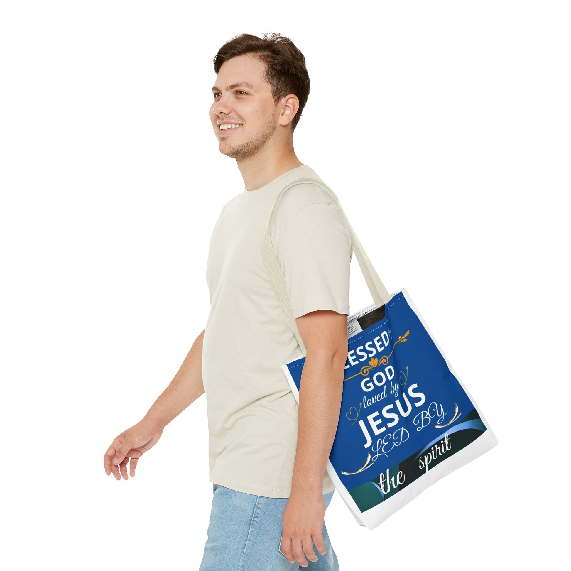 Bolso de mano inspirador Christian Mom Tote Bag con mensaje de confianza en Dios, agradecida y bendecida, regalo religioso.