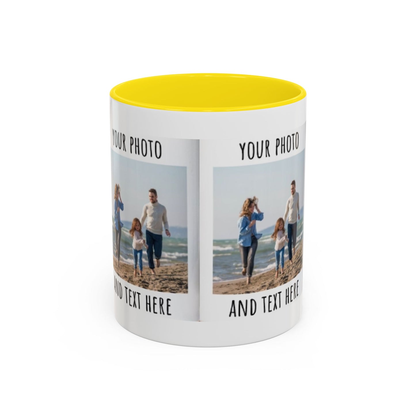 Taza de café para pareja de Printify, cerámica personalizada de 11oz o 15oz con diseño de amor y mensajes para esposa y esposo.