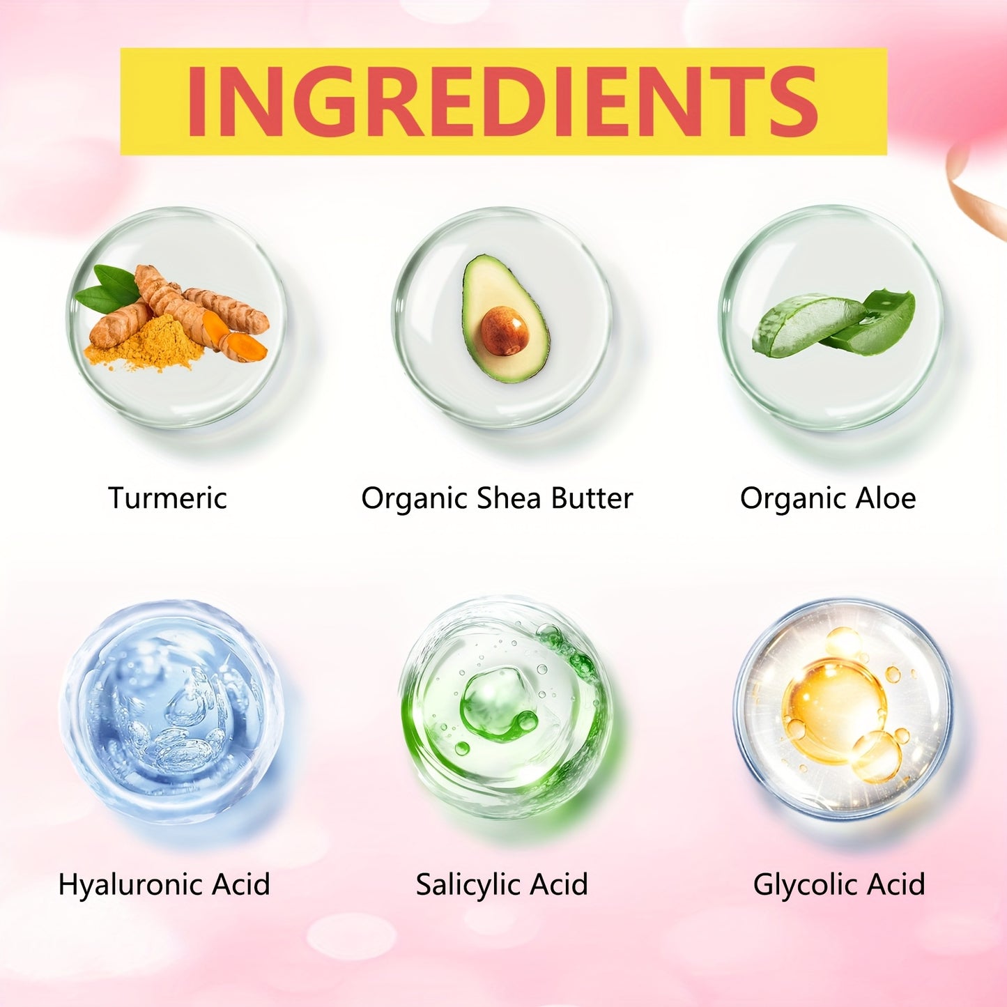 Crema facial de cúrcuma y ácido salicílico de Dreamblue, hidratante profundo y control de grasa, con aloe vera y extracto de ganoderma.