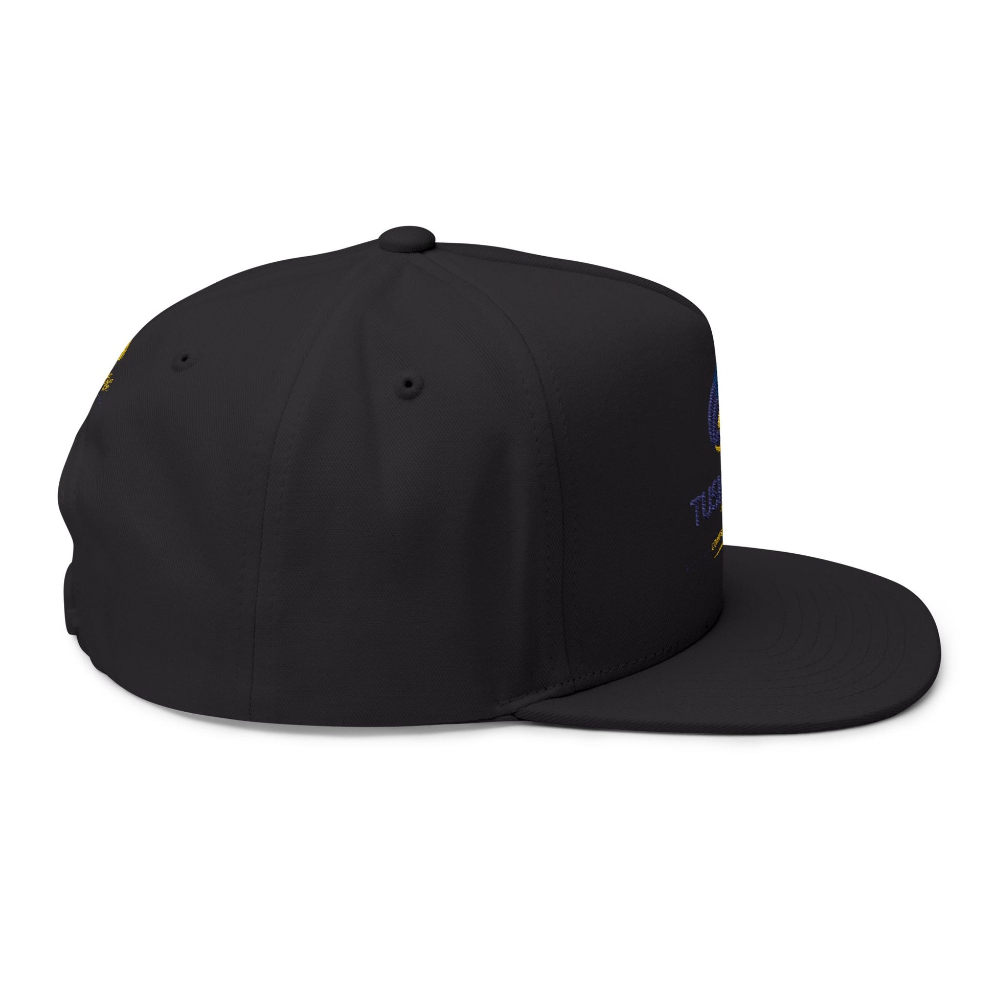 Gorra plana con logo de llama amarilla, gorra ajustable con bordado, estilo snapback, de la marca Printify