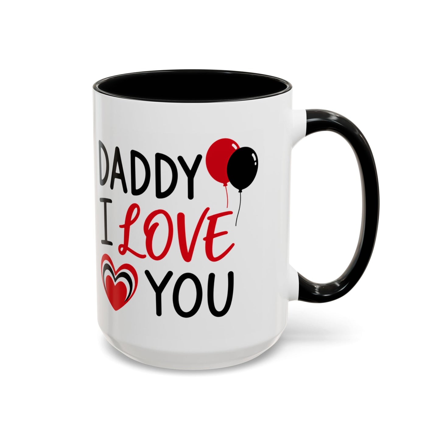 Taza de café Printify "Daddy I Love You" con mensaje para el Día del Padre, 11 oz, diseño decorativo y resistente.