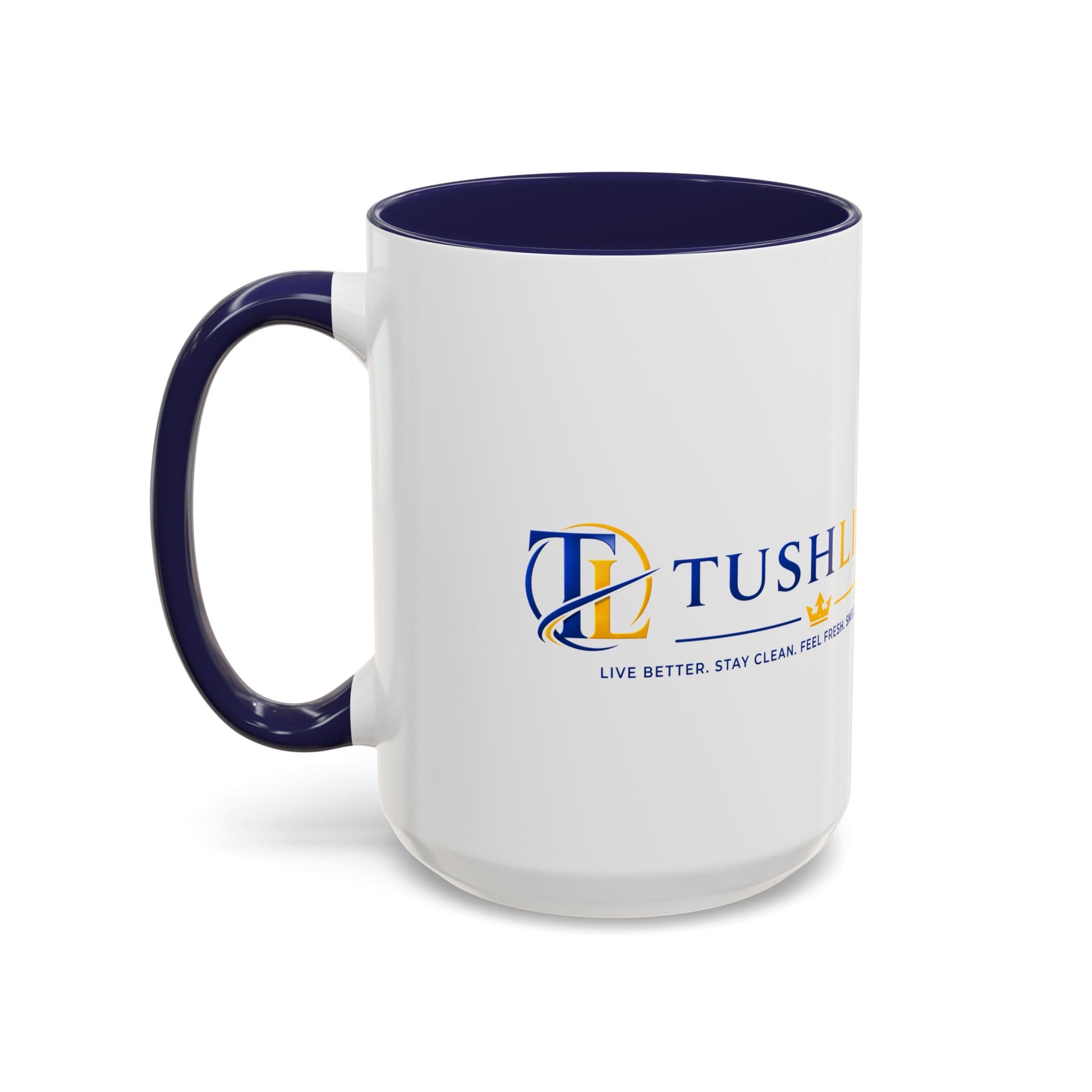 Taza de cerámica TUSHLIFE Premium para café, en tamaño de 11oz y 15oz, con diseño elegante y acabado de alta calidad.
