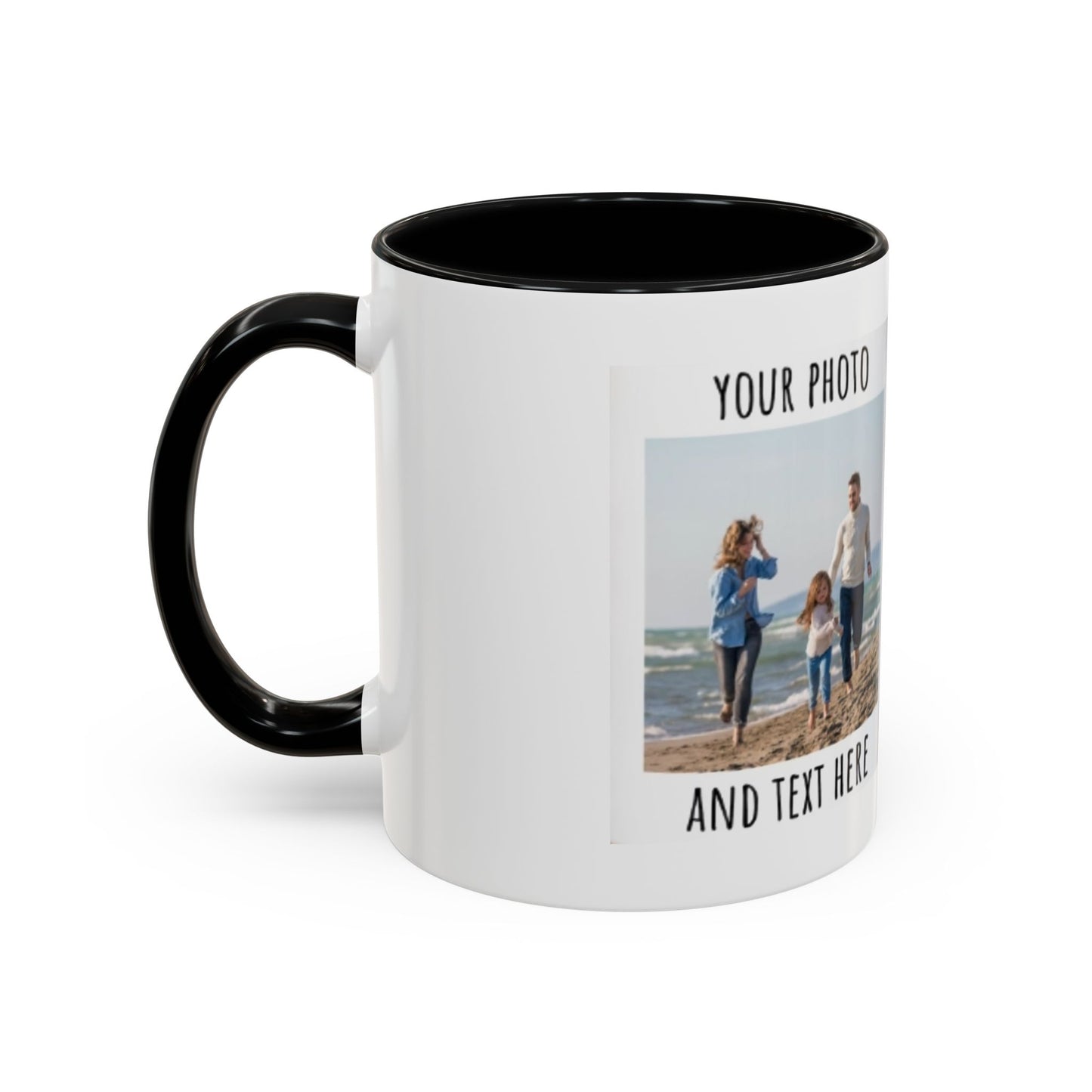 Taza de café para pareja de cerámica de Printify, con diseño personalizado para esposa y esposo, en tamaños de 11oz y 15oz.
