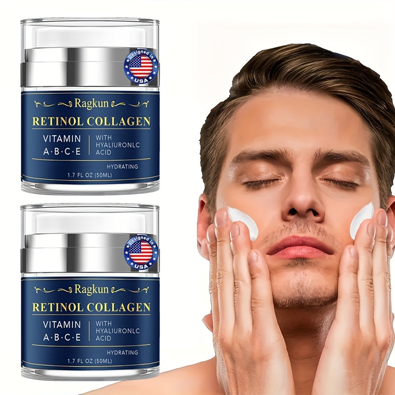 Dos frascos de crema hidratante de día y noche con retinol para cuidado facial, para hombres y mujeres, marca Dreamblue.