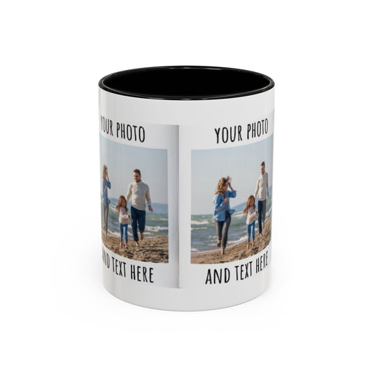 Taza de café para pareja de cerámica, con diseño personalizado y estilo familiar, en tamaños de 11oz y 15oz.