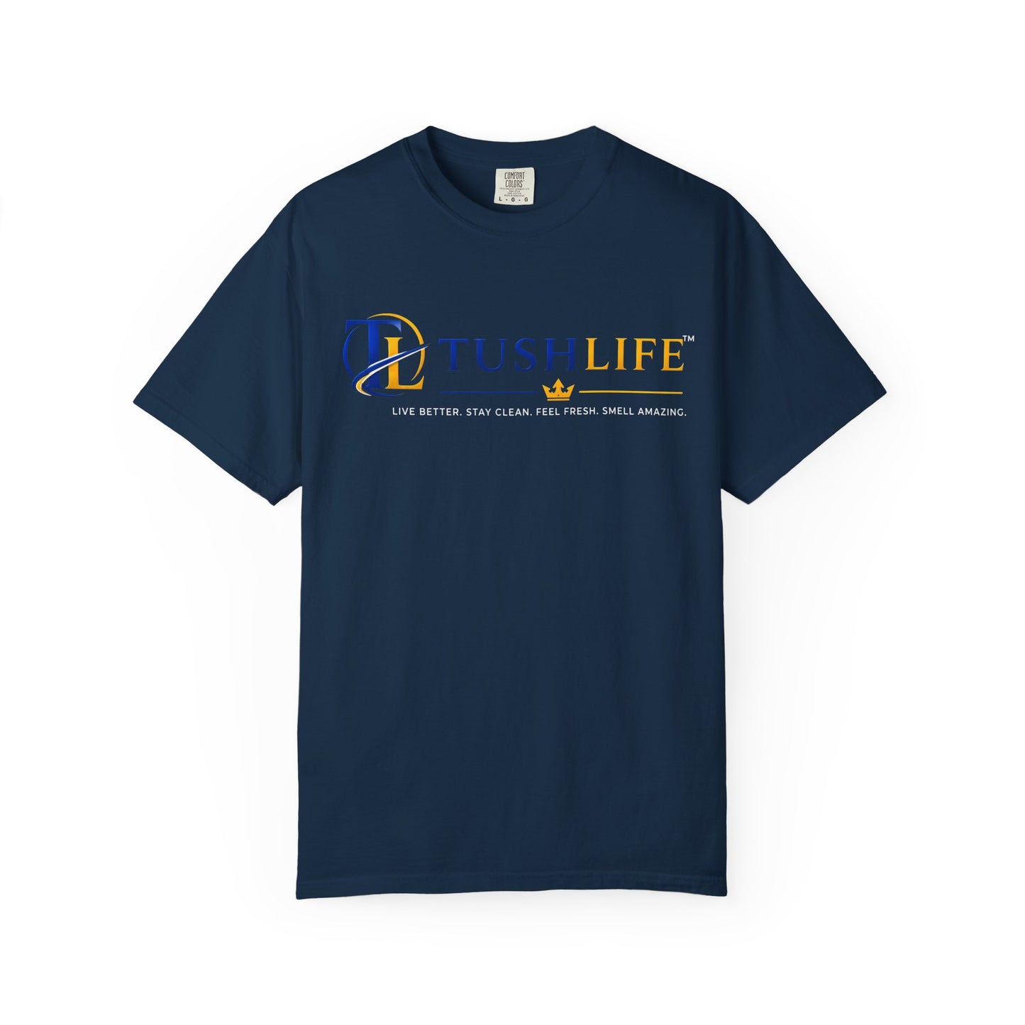 Camiseta TUSH LIFE de algodón teñido, suave y desgastada, de 6.1 oz, estilo roto, para hombre o mujer, de marca Printify.