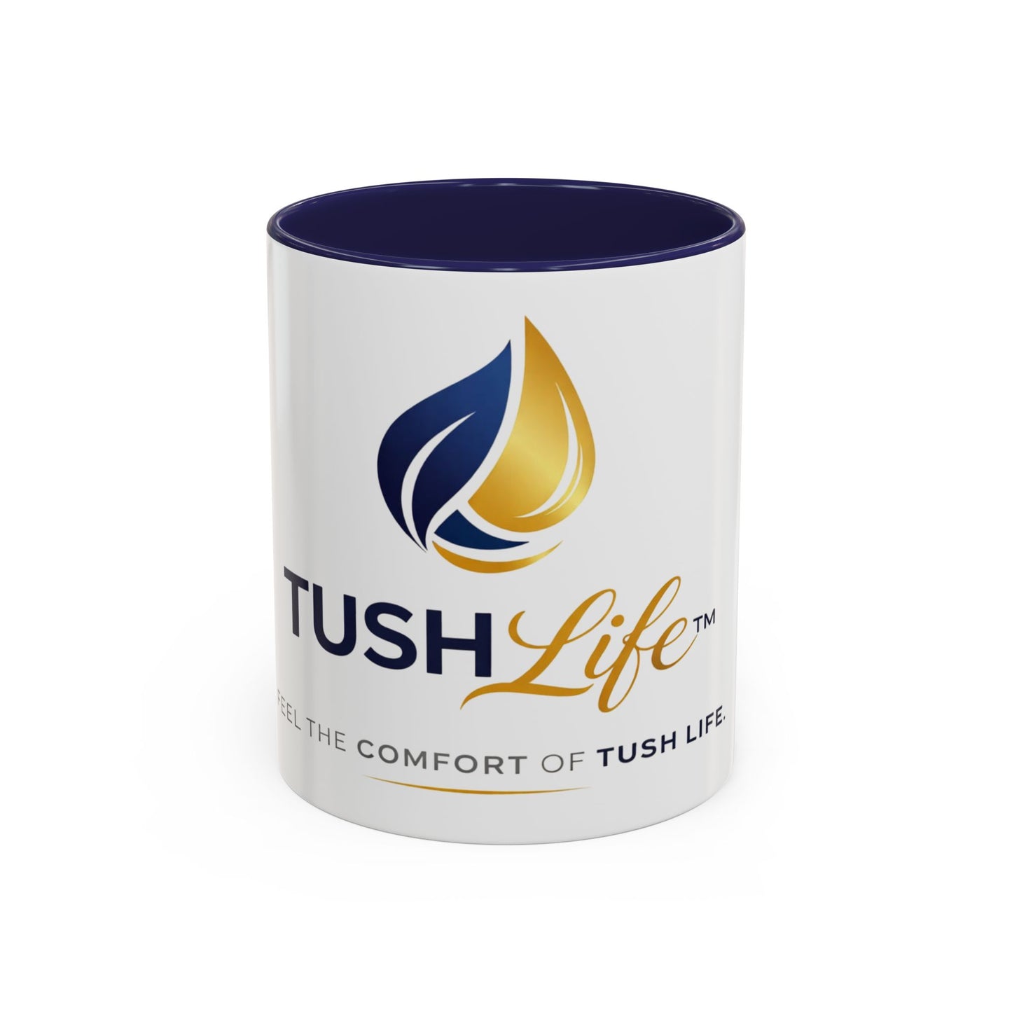 Taza TushLife de 11 oz o 15 oz, de cerámica, con diseño impreso, ideal para café, en colores blanco y negro.