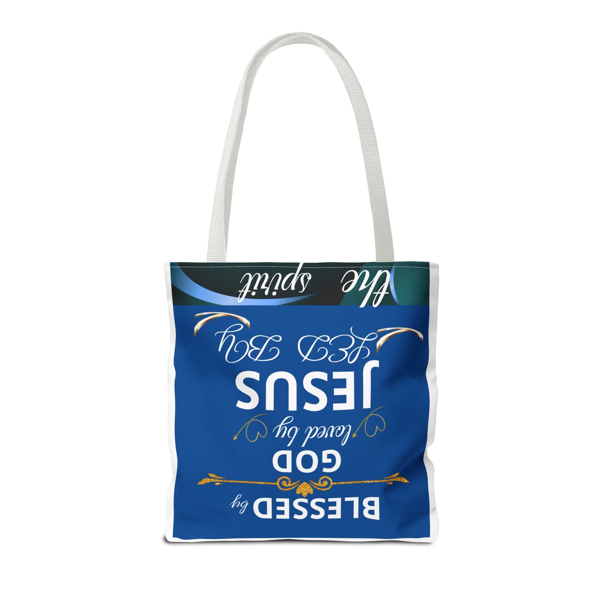 Bolso de mano inspirador Christian Mom Tote Bag con mensaje de confiar en Dios y ser agradecida, estilo religioso y motivador.