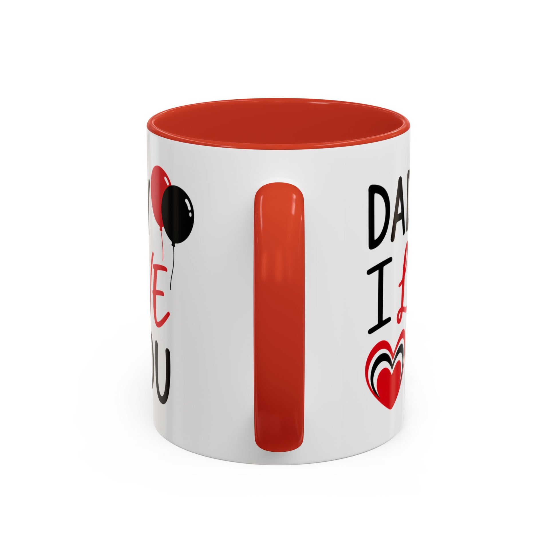 Taza de café Printify "Daddy I Love You" con mensaje para el Día del Padre, capacidad de 11 oz. y diseño en cerámica blanca.