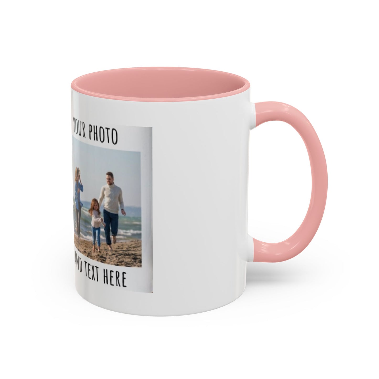 Taza de cerámica para pareja de Printify, con diseño de amor y mensajes personalizados, disponible en 11 oz y 15 oz.