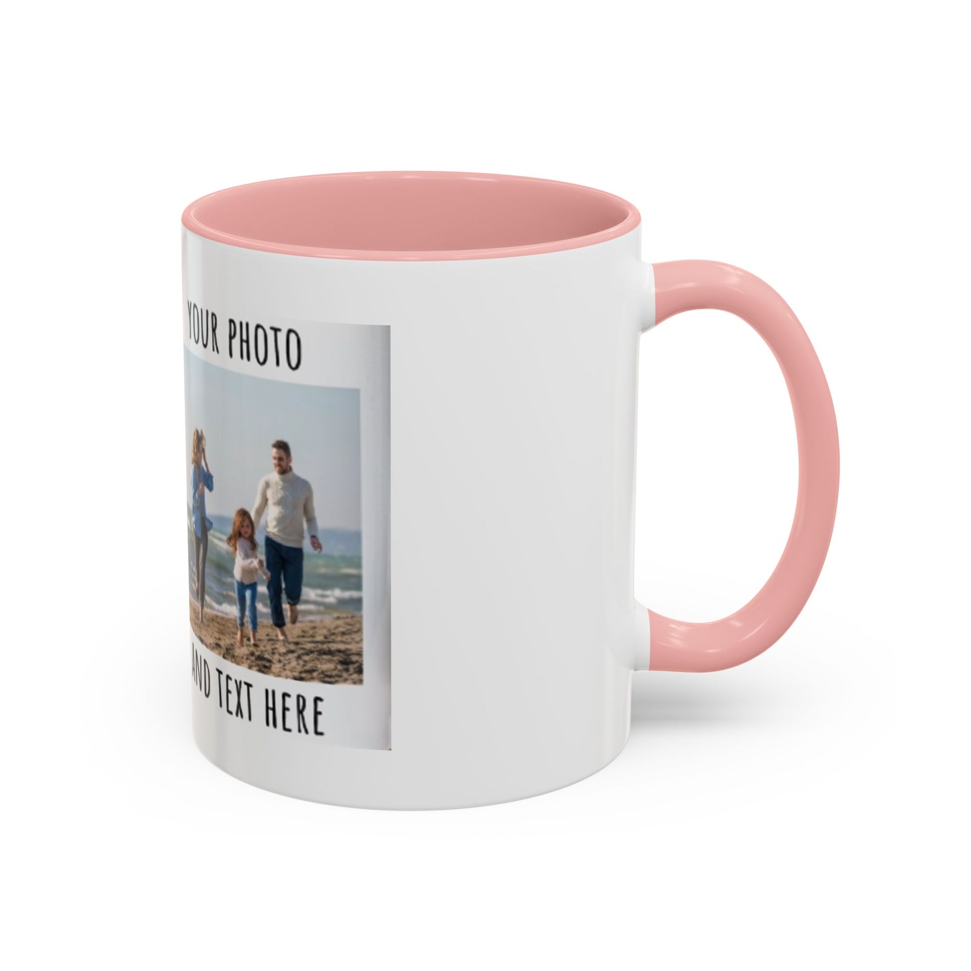 Taza de cerámica para pareja de Printify, con diseño de amor y mensajes personalizados, disponible en 11 oz y 15 oz.