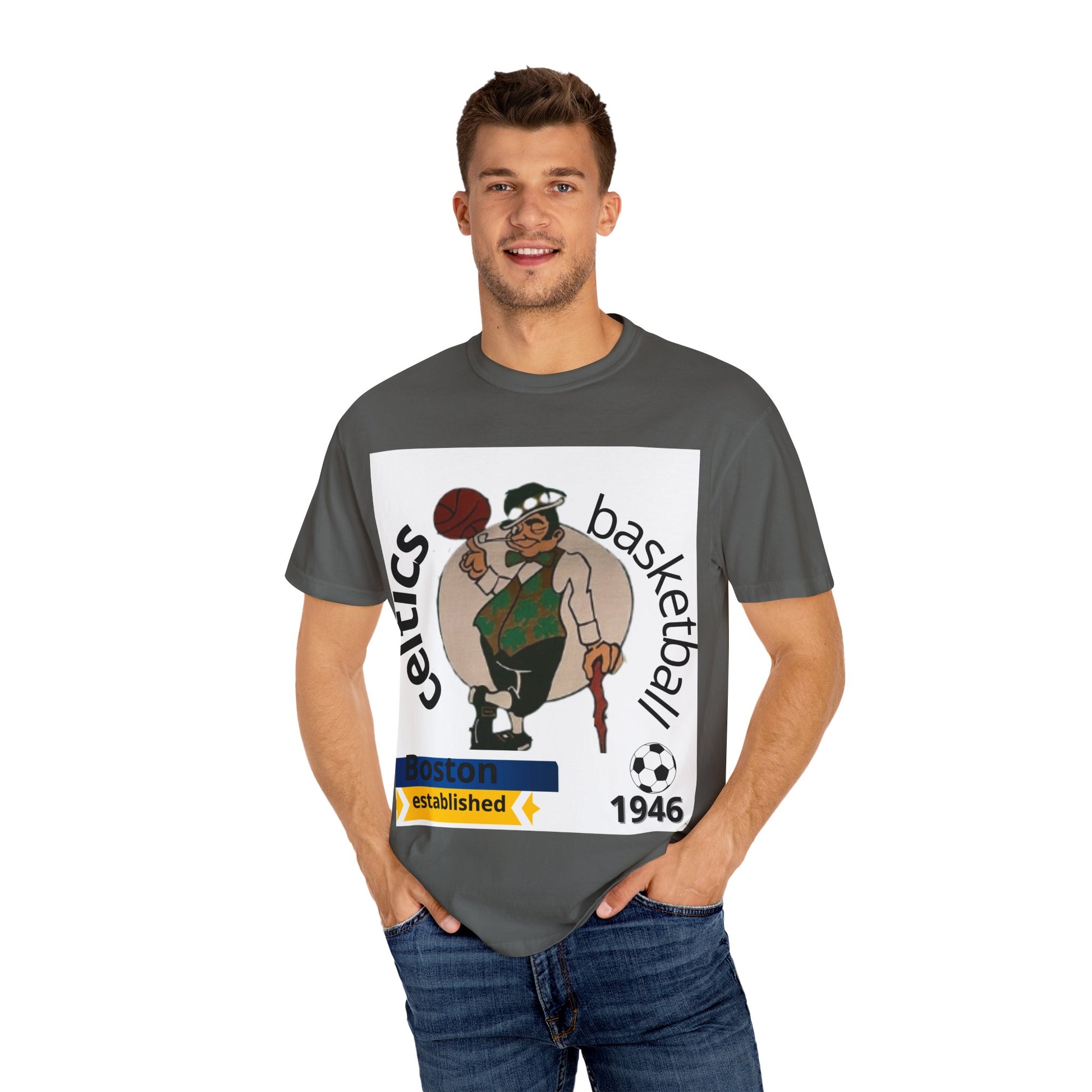 Camiseta unisex de los Boston Celtics Legends Tribute de Comfort Colors, ropa deportiva para fans de baloncesto y adultos.