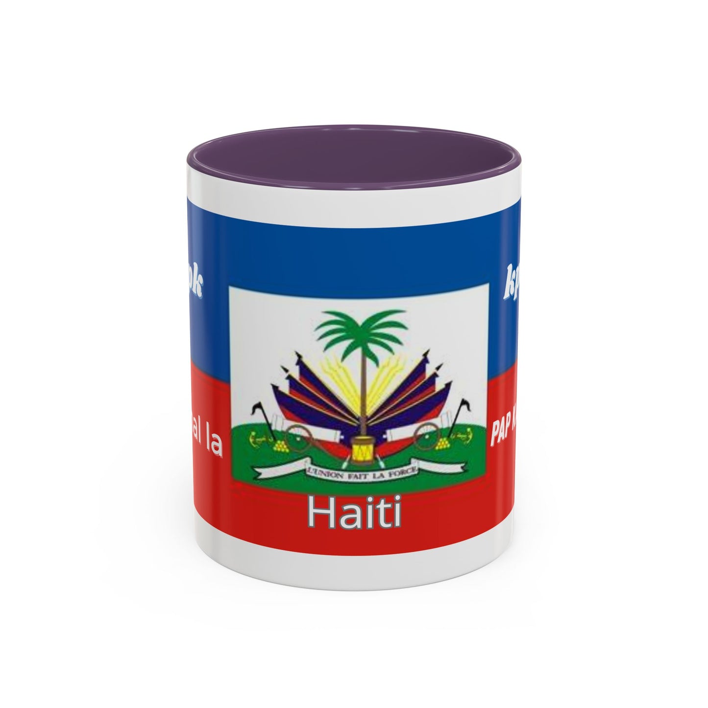 Taza de cerámica con diseño de café haitiano KPK Kanal La Pap Kanpe, ideal para té o café, decorativa y para oficina.