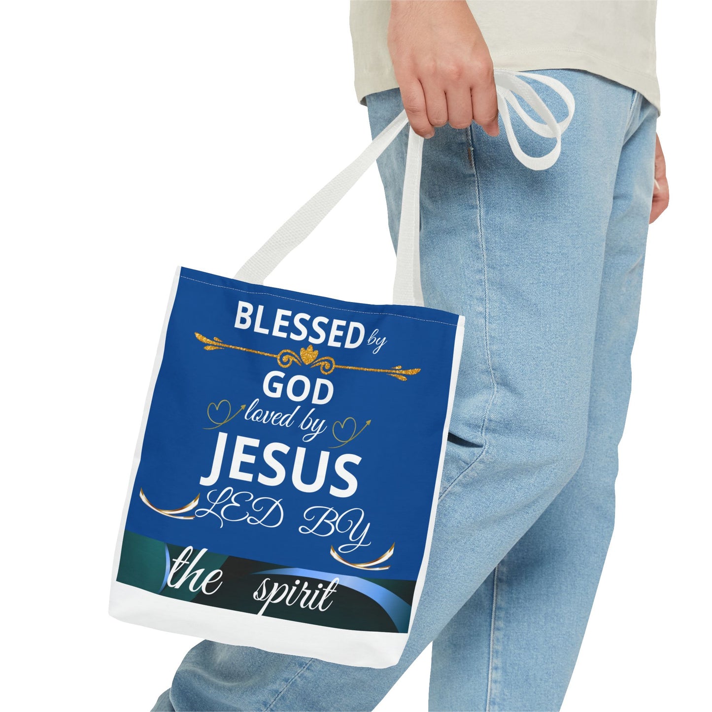 Bolso de mano inspirador Christian Mom Tote Bag con mensaje de confiar en Dios, agradecida y bendecida, regalo religioso.
