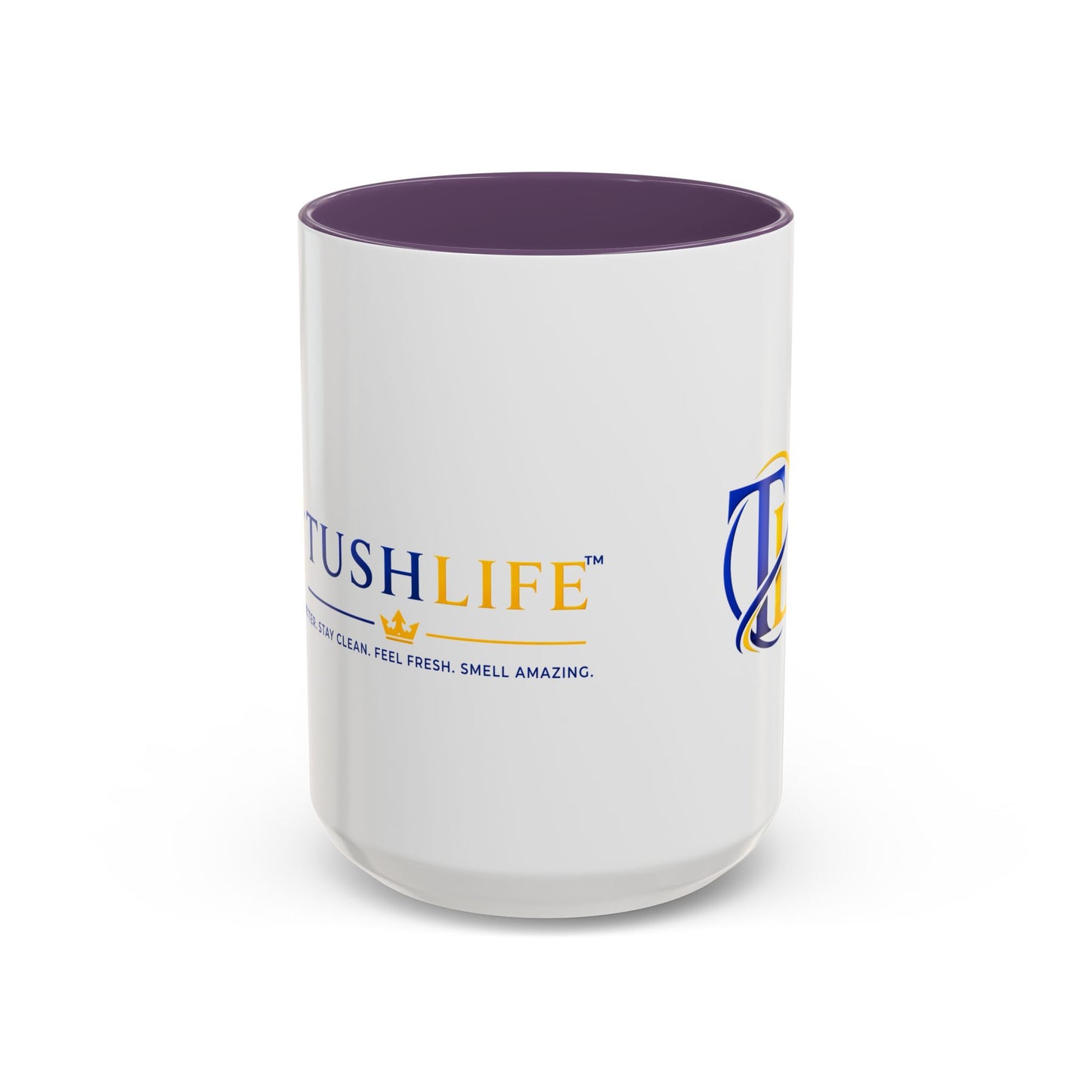 Taza de cerámica premium TUSHLIFE de 11oz y 15oz con diseño elegante, fabricada por Printify.