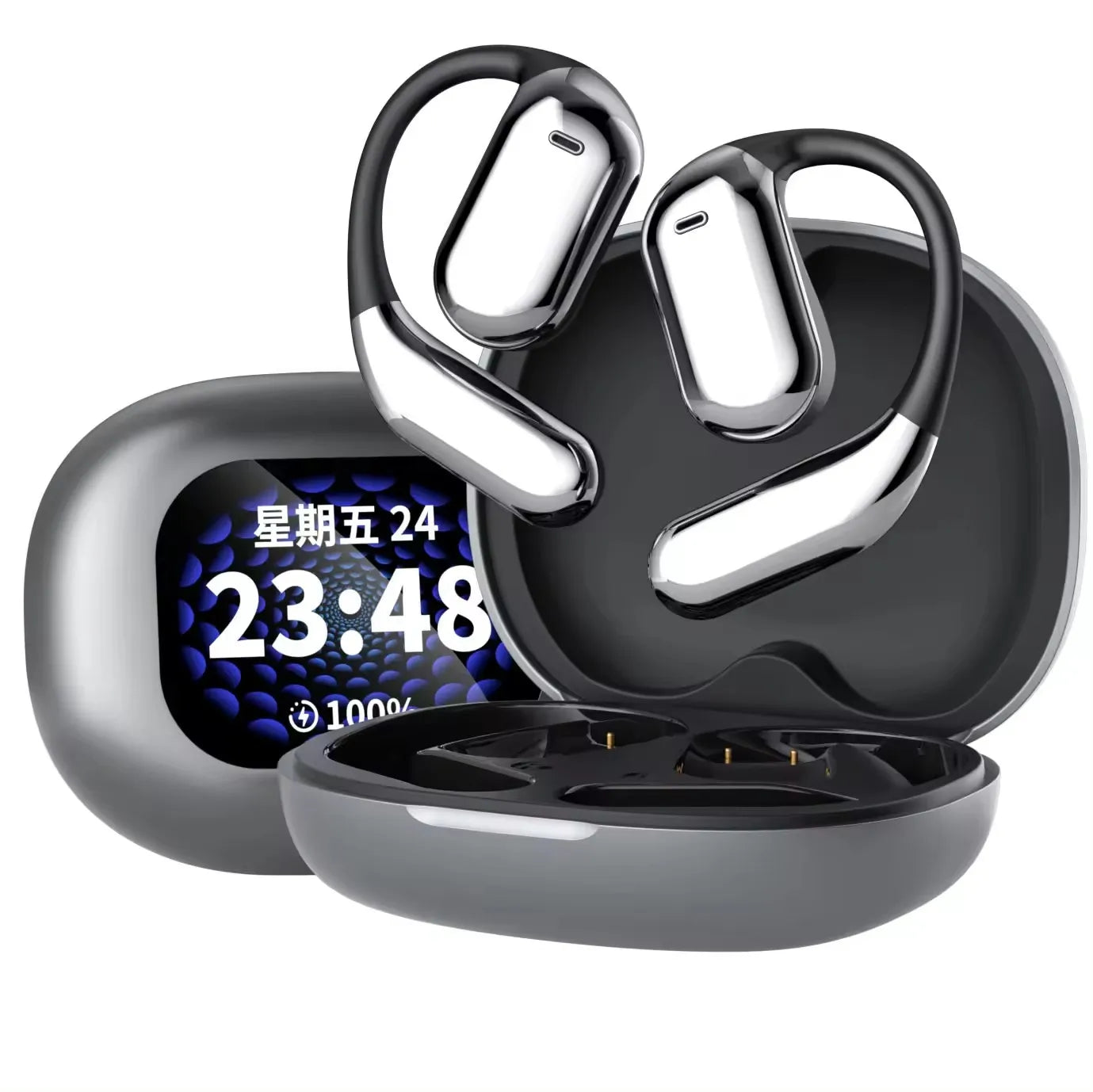 Auriculares inalámbricos Dreamblue Q16 Pro con aplicación, en-ear para juegos y música, con diseño BT y estuche de carga.
