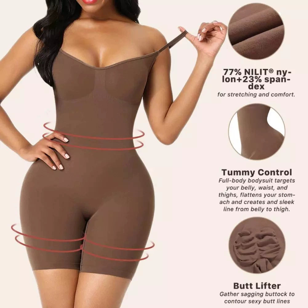 Faja moldeadora plus size sin costuras de Dreamblue, corset de cuerpo completo con control abdominal y efecto levantador de glúteos.