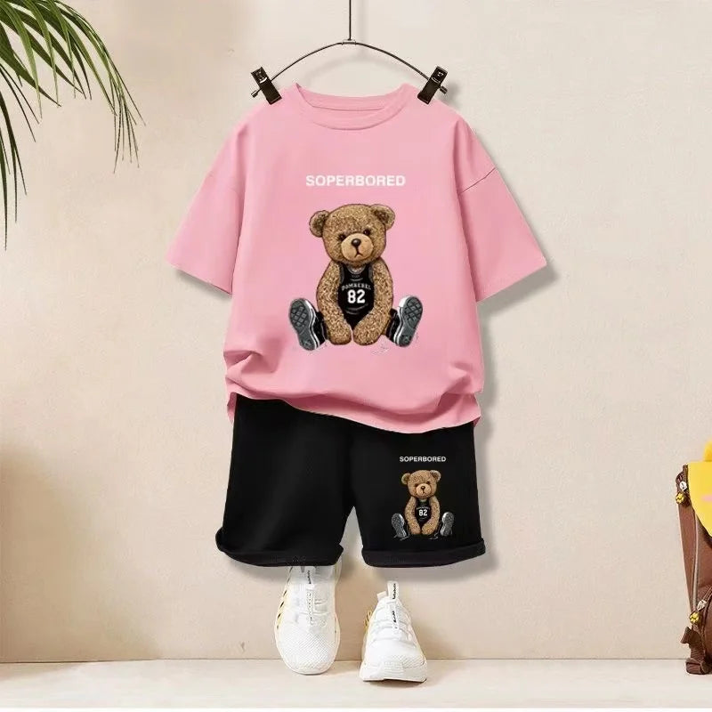 Conjunto de ropa de verano para bebé niño y niña, camiseta con dibujos y pantalones cortos, ropa infantil de manga corta de Dreamblue