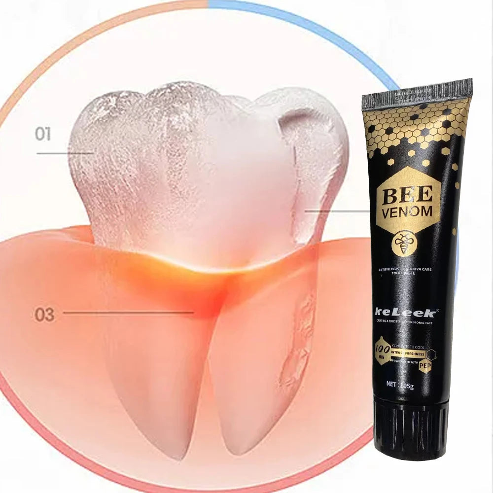Pasta de dientes Dreamblue con veneno de abeja, protección y limpieza profunda para adultos, elimina manchas y mejora el aliento.