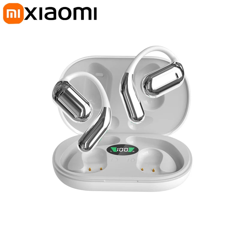 Auriculares Xiaomi 3 en 1 con cancelación de ruido, Bluetooth 5.3, traductor en tiempo real y diseño compacto en color gris.