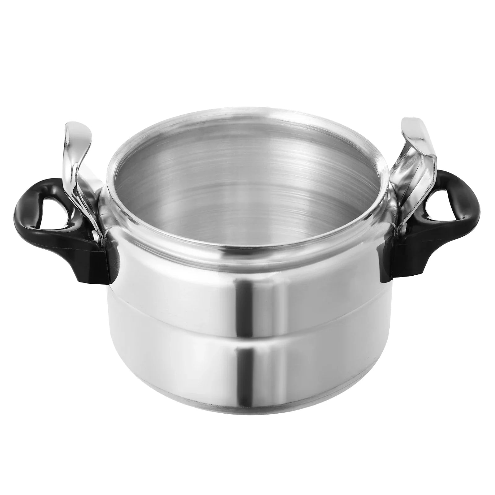 Olla a presión de aleación de aluminio de 3L con sellado de silicona y válvula de seguridad en forma redonda, fácil de limpiar.
